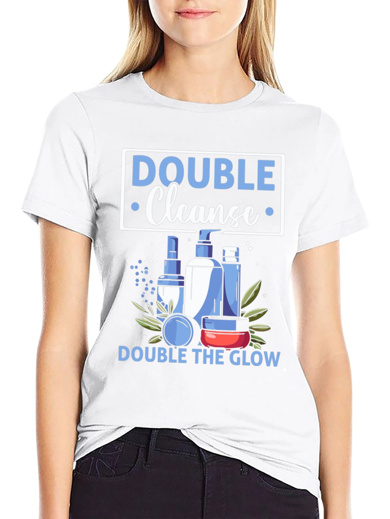 Black Double Cleanse Graphic Tee - For Radiant Skin! view 9