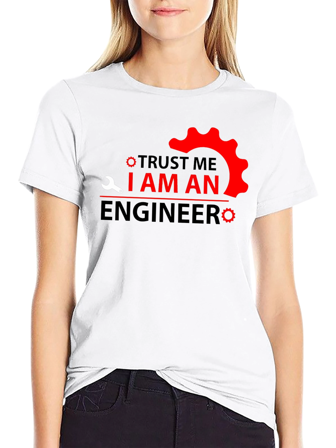 Black Trust Me I am An Engineer T-Shirt - Black view 9