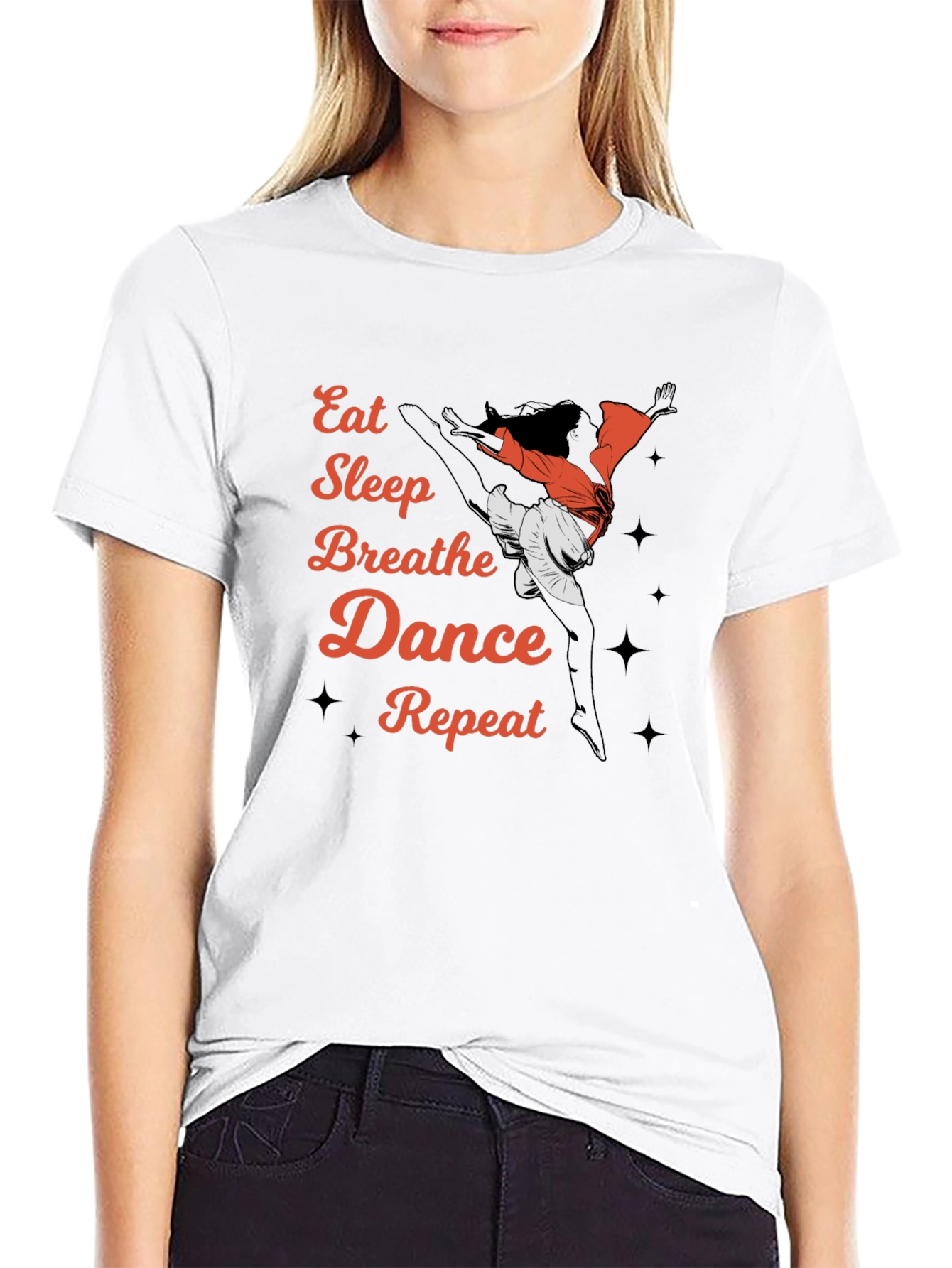 Black Eat Sleep Dance Repeat T-Shirt view 9