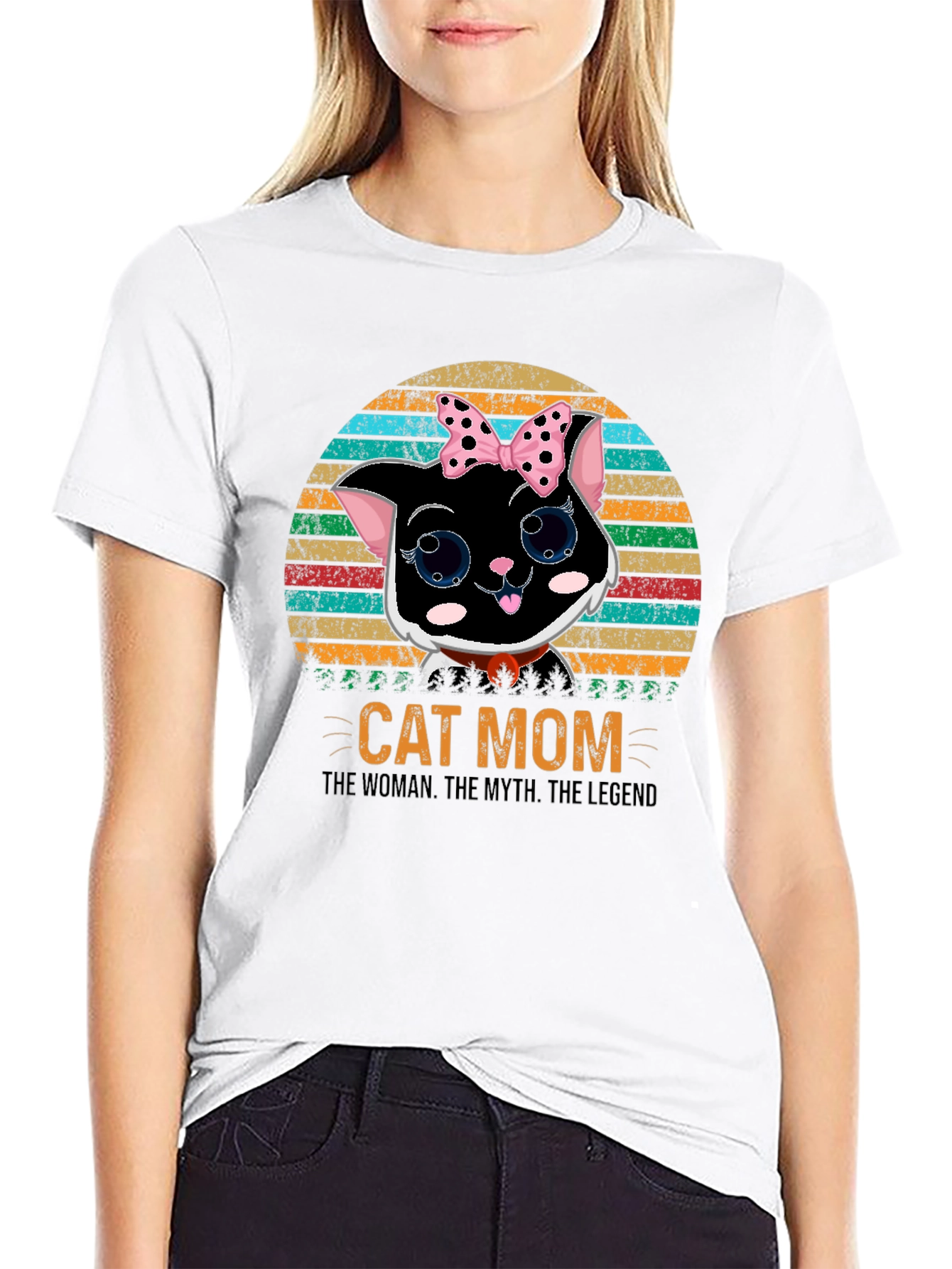 Cat Mom T-Shirt - The Woman, The Myth, The Legend - 9