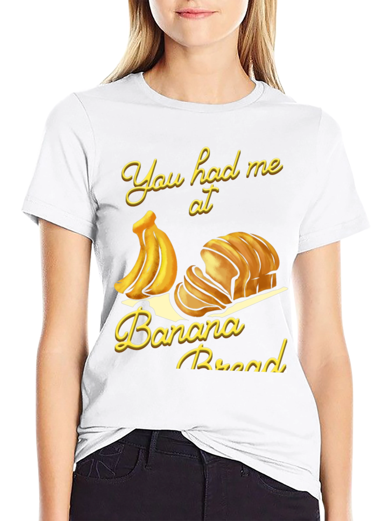 Black You Had Me at Banana Bread T-Shirt view 9