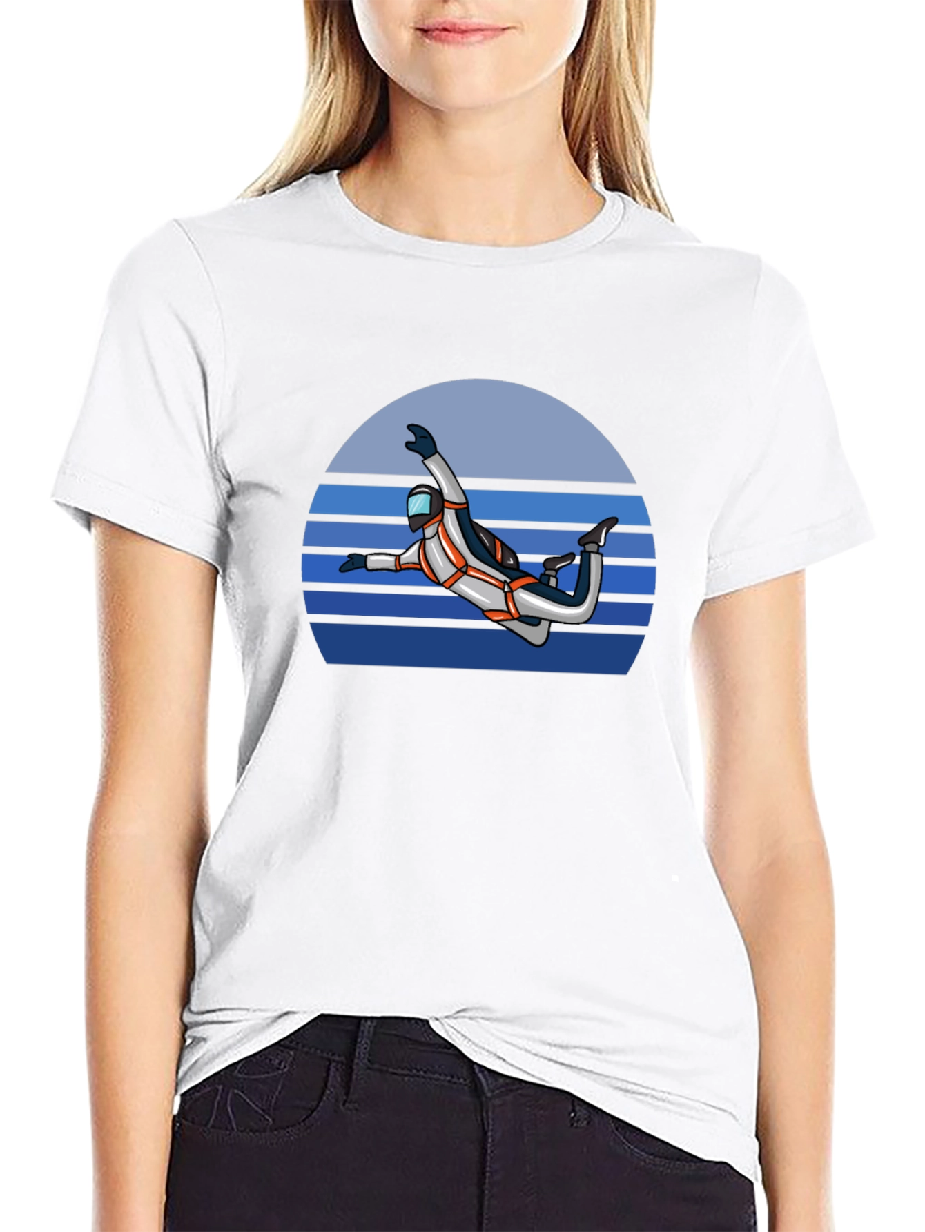 Black Skydiving Graphic Tee - Black T-Shirt view 9