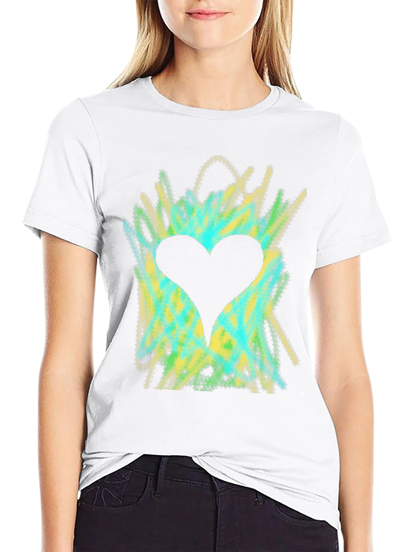 Black Heart Burst Graphic T-Shirt view 9