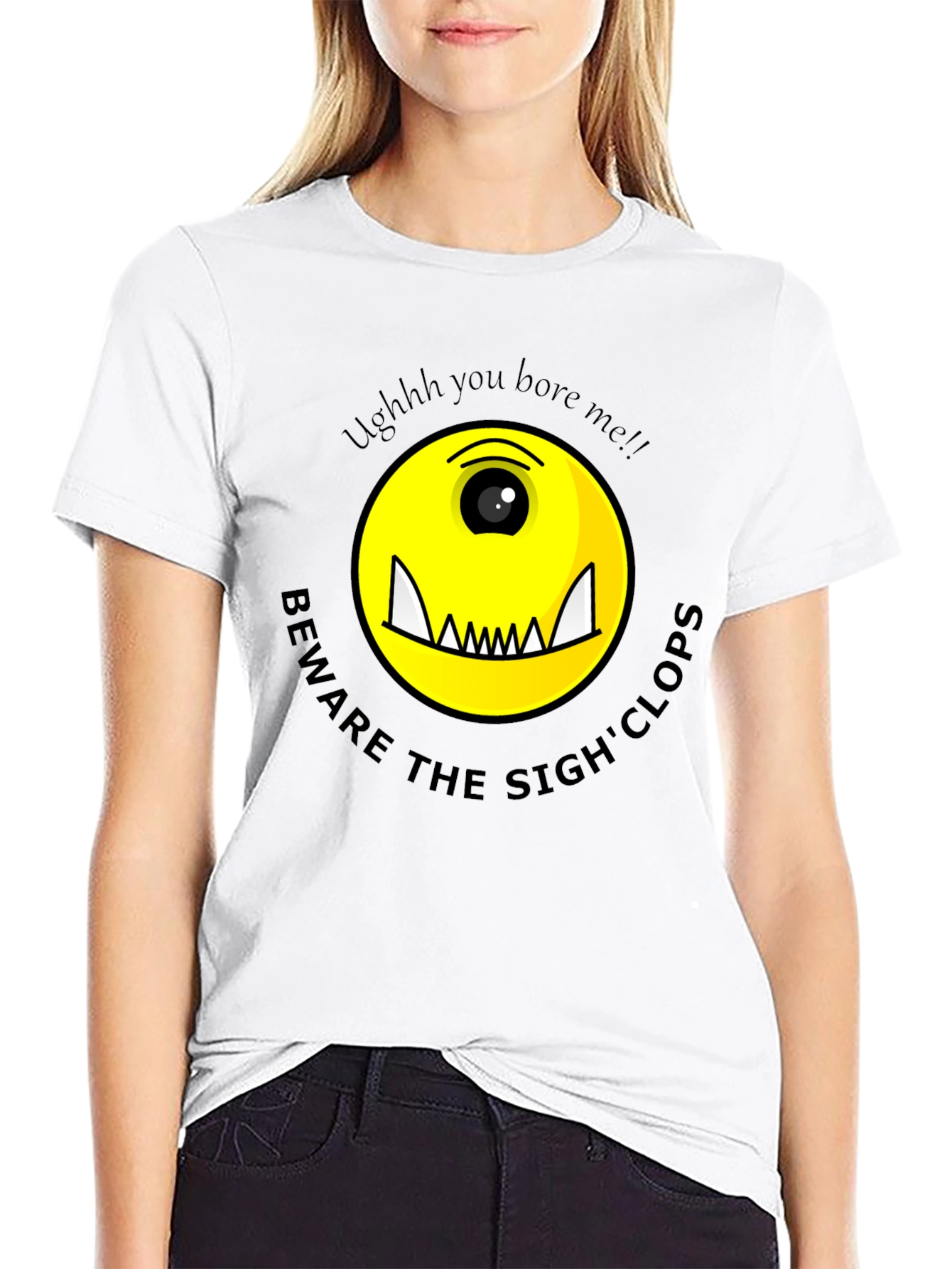 Black Beware The Sigh'clops Monster Graphic Tee view 9