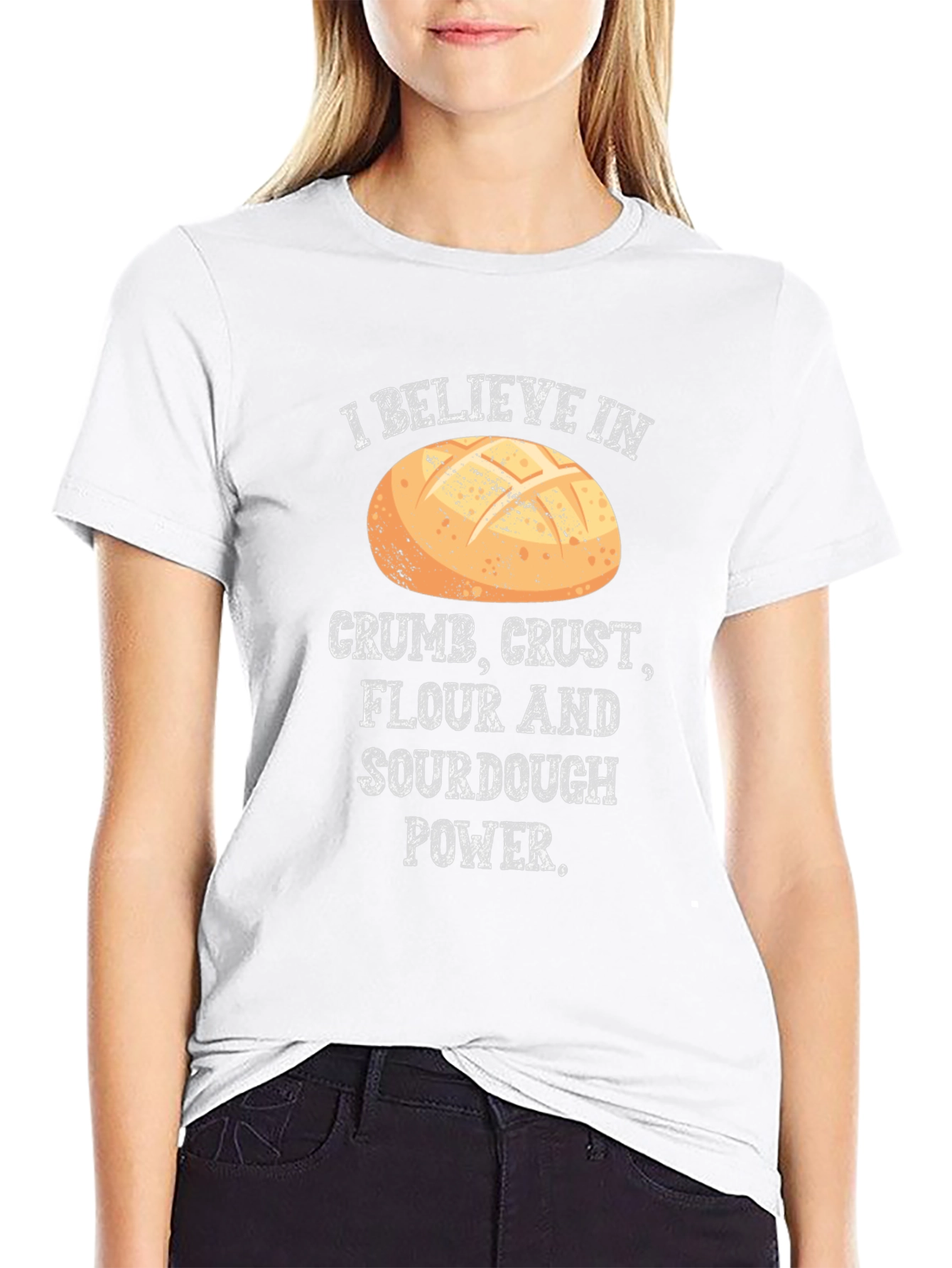 Black Crumb, Crust, Flour, Sourdough Power T-Shirt view 9