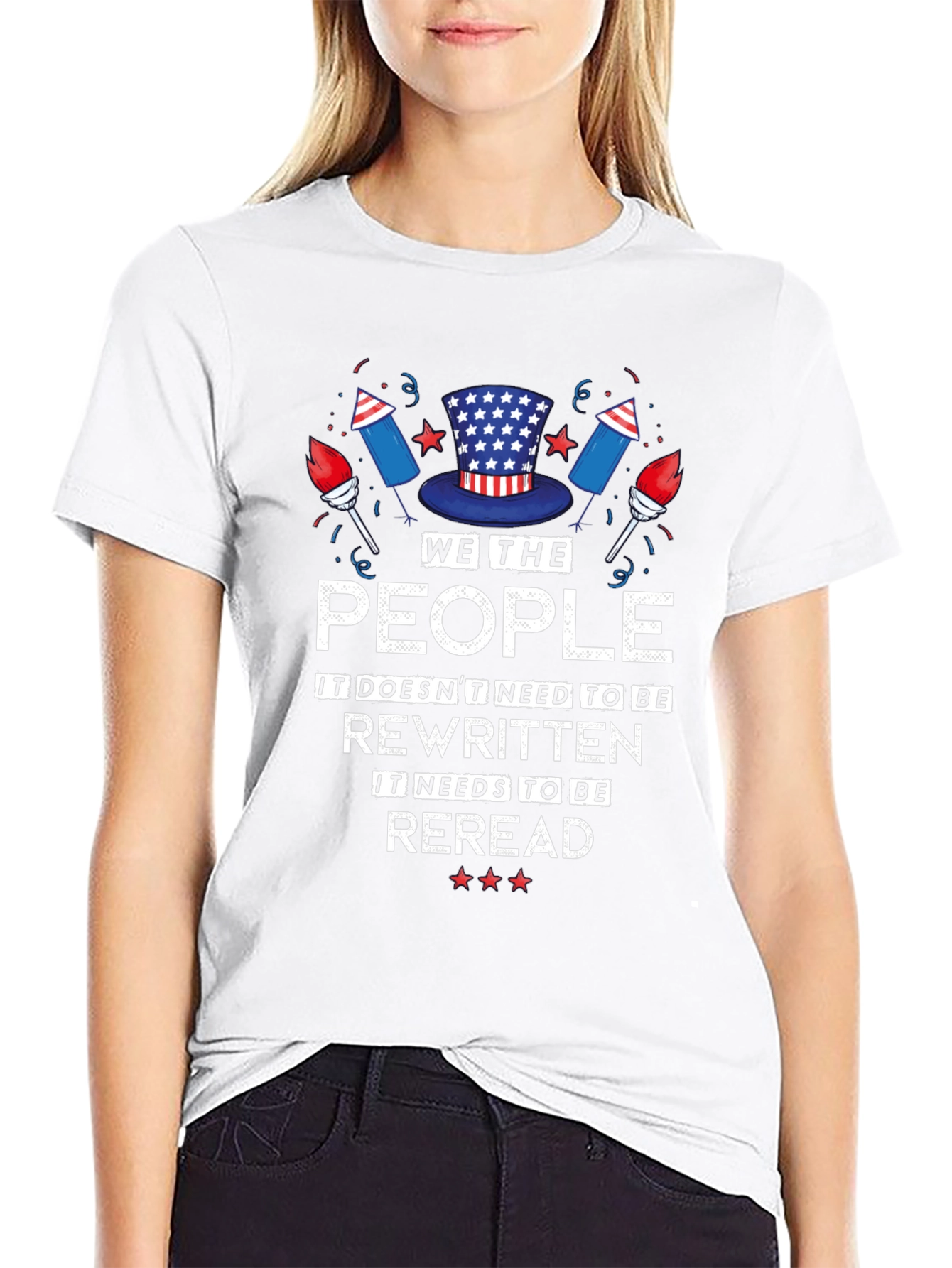 Black We The People Patriotic T-Shirt view 9