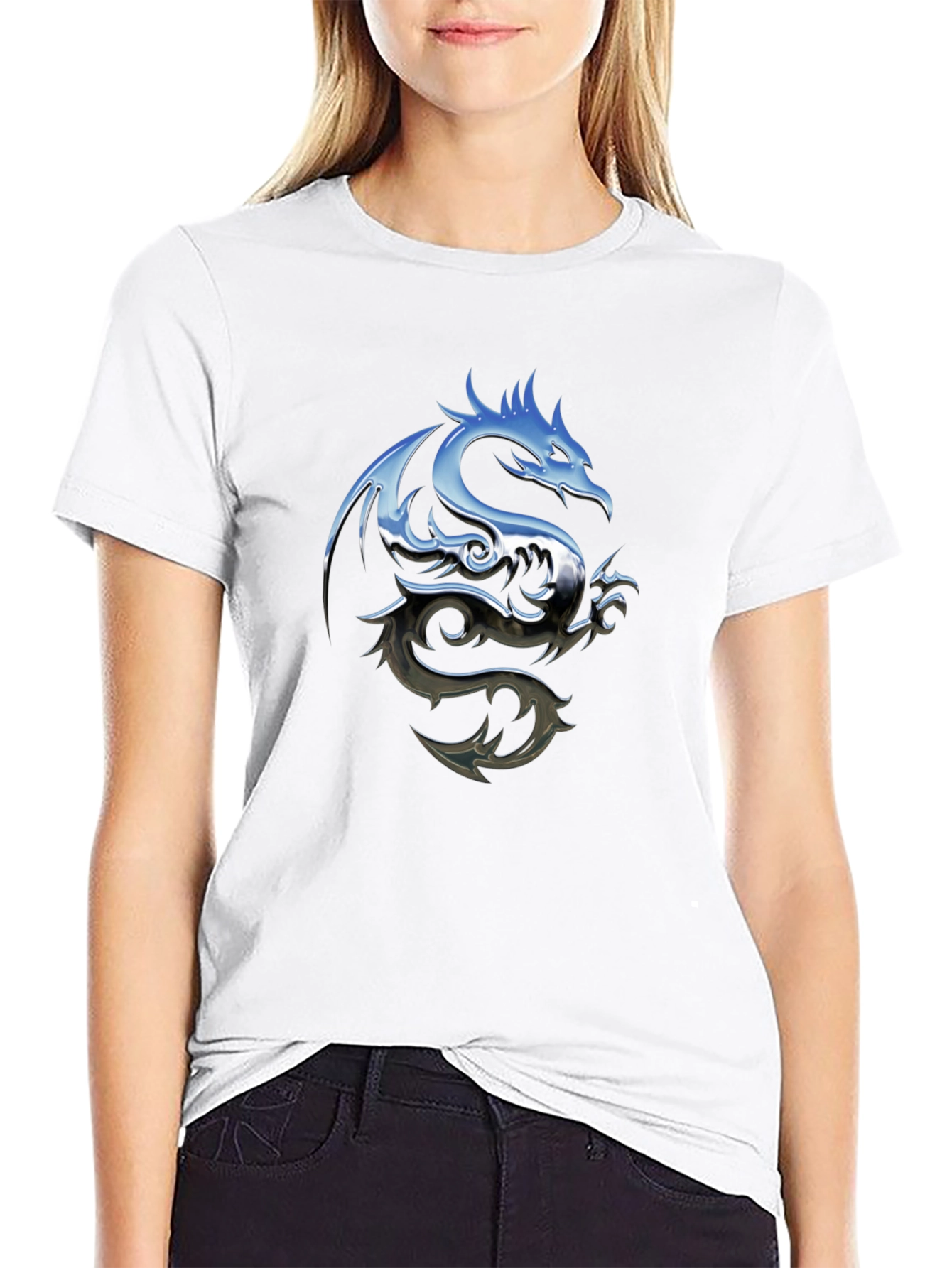 Black Dragon Graphic Tee - Men's Black T-Shirt view 9