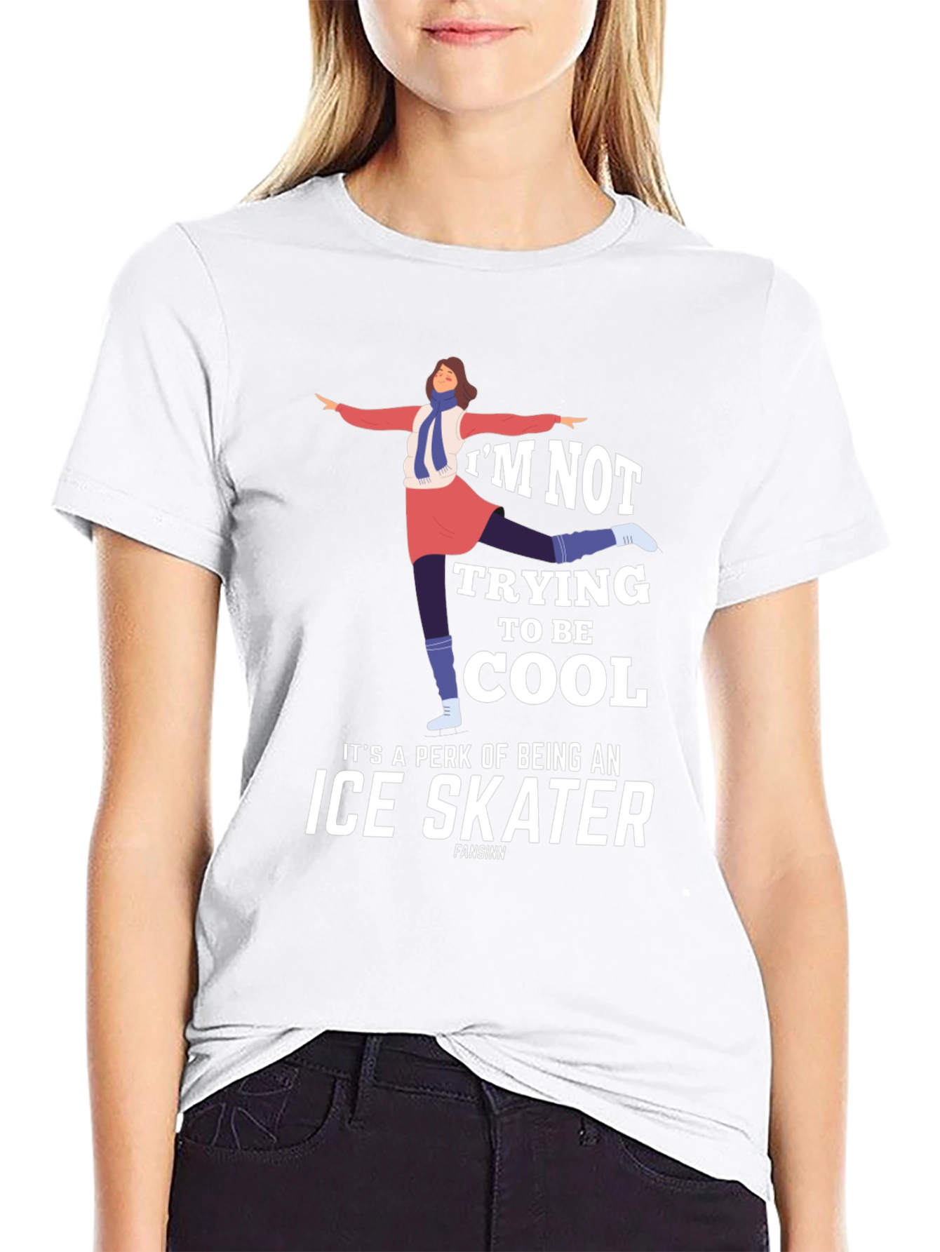 Black Cool Ice Skater Graphic Tee Shirt view 9