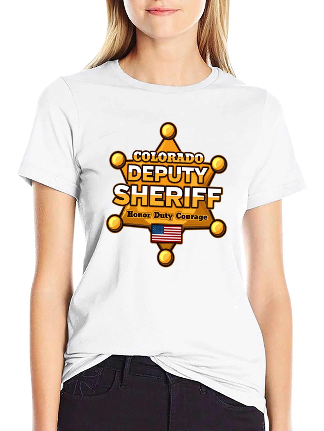 Black Colorado Deputy Sheriff T-Shirt view 9