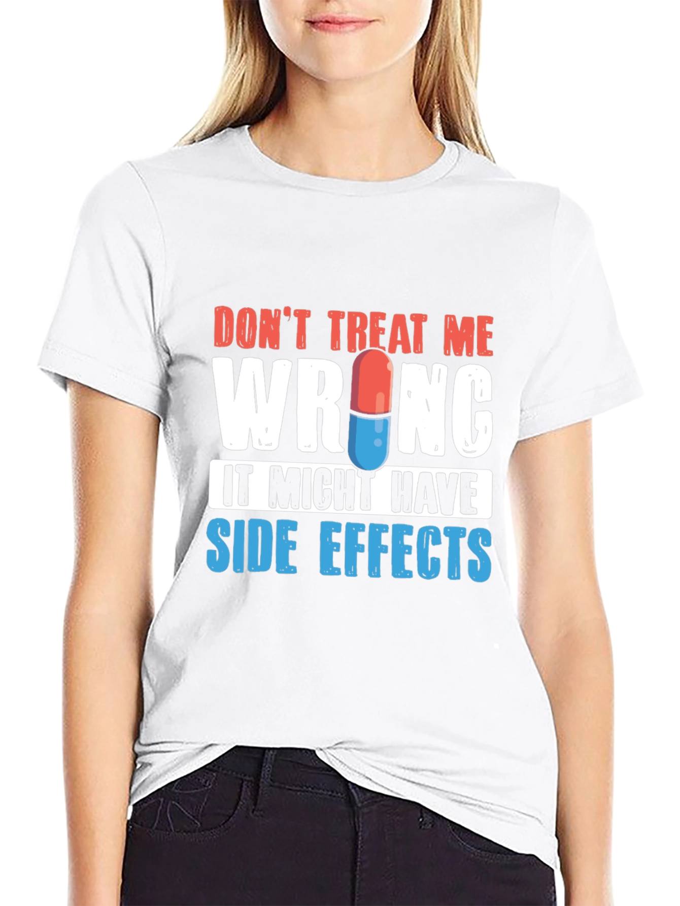 Black Don't Treat Me Wrong T-Shirt - Side Effects Graphic Tee view 9