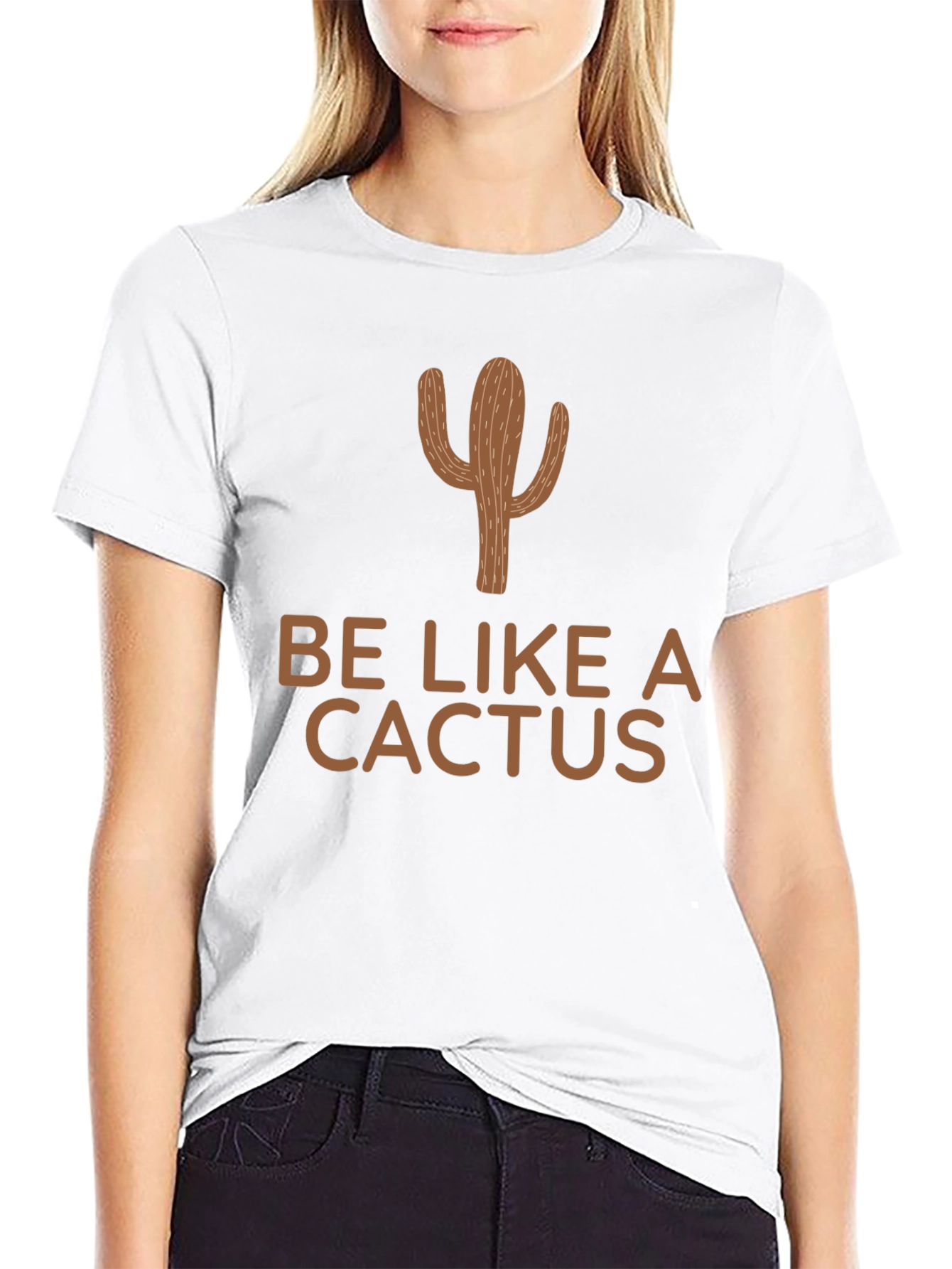 Black Be Like a Cactus Graphic T-Shirt view 9