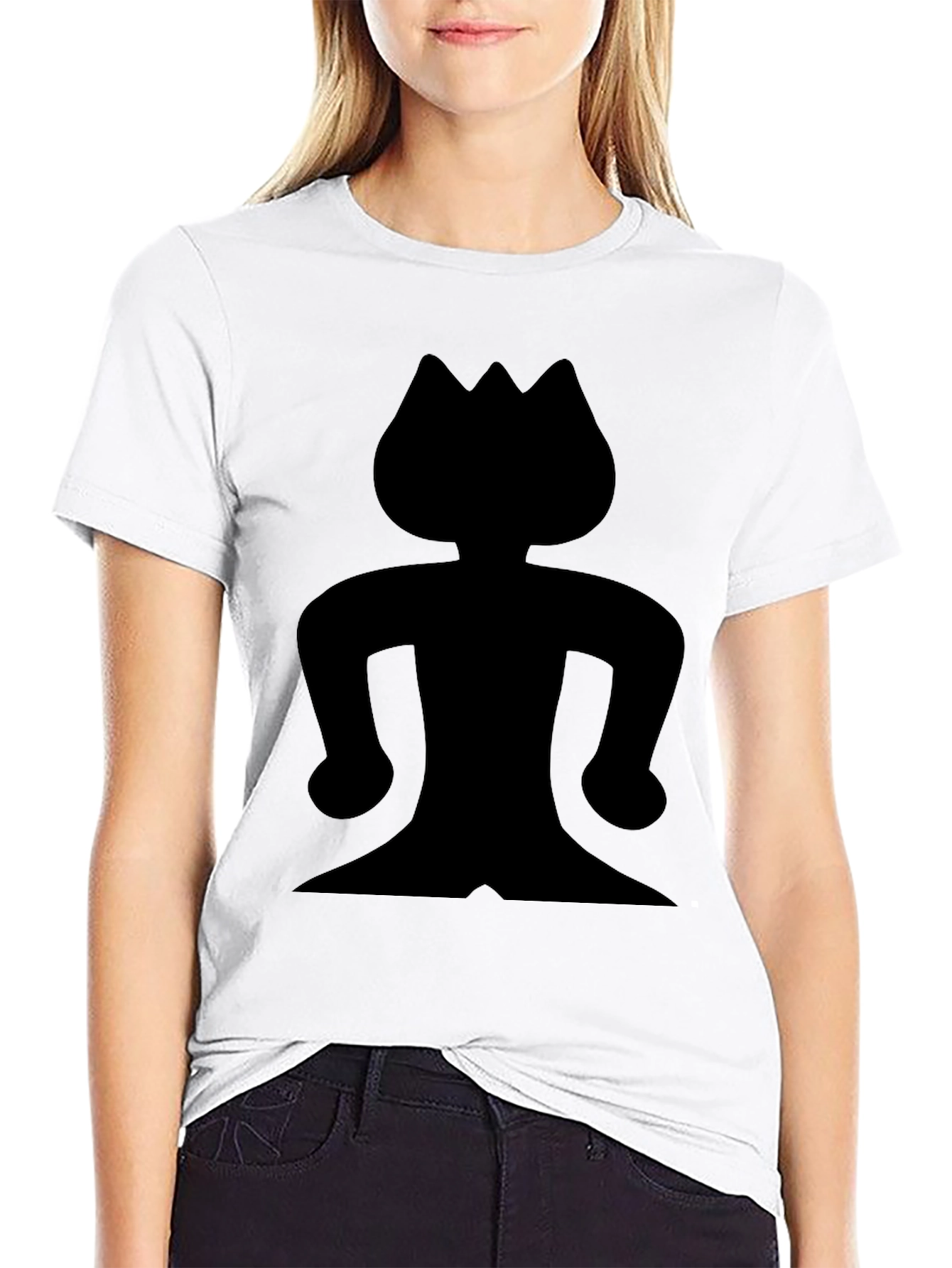 Black Silhouette Graphic Tee - Black view 9