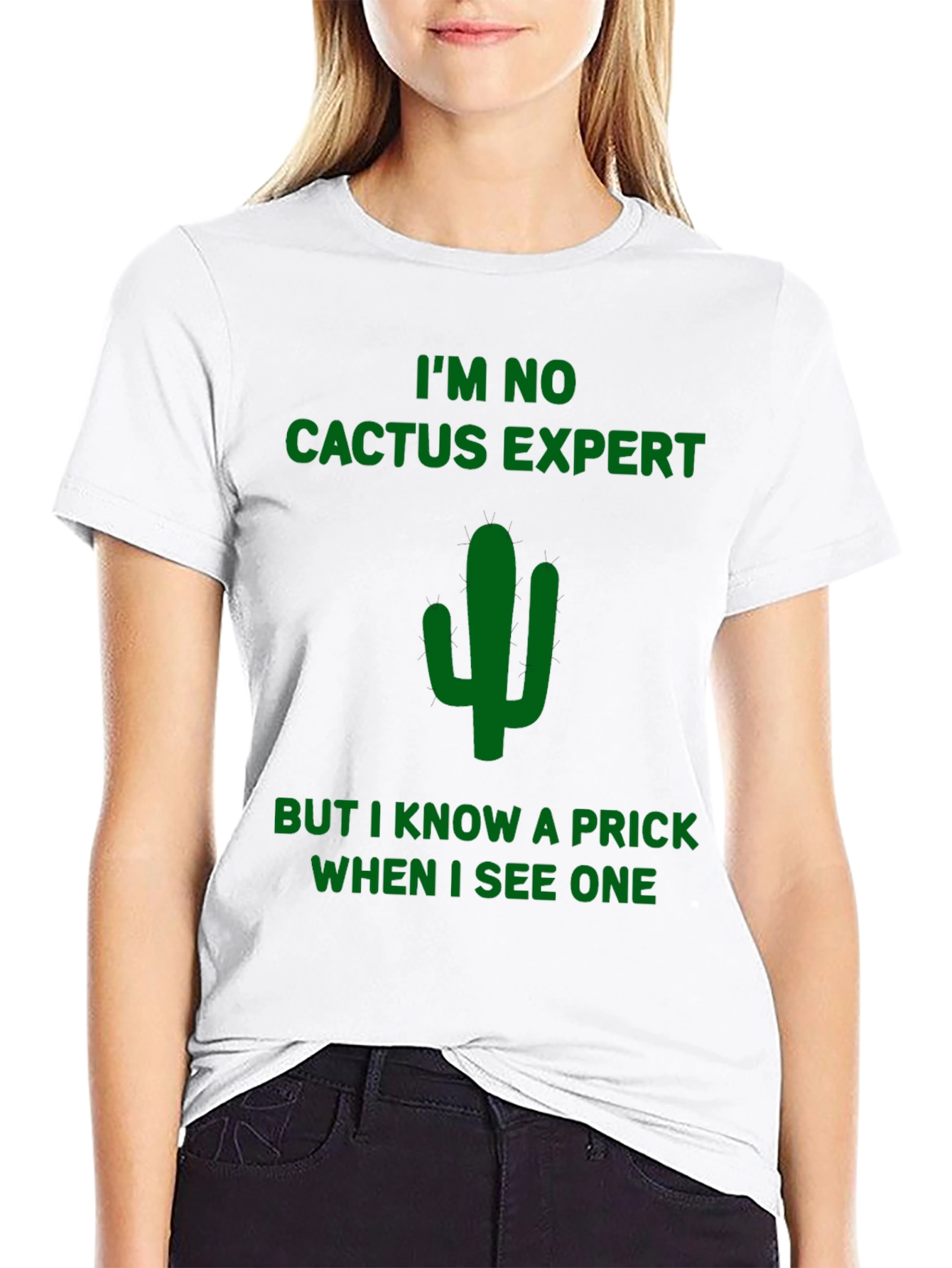 Black Funny Cactus Prick T-Shirt - Dark Humor view 9