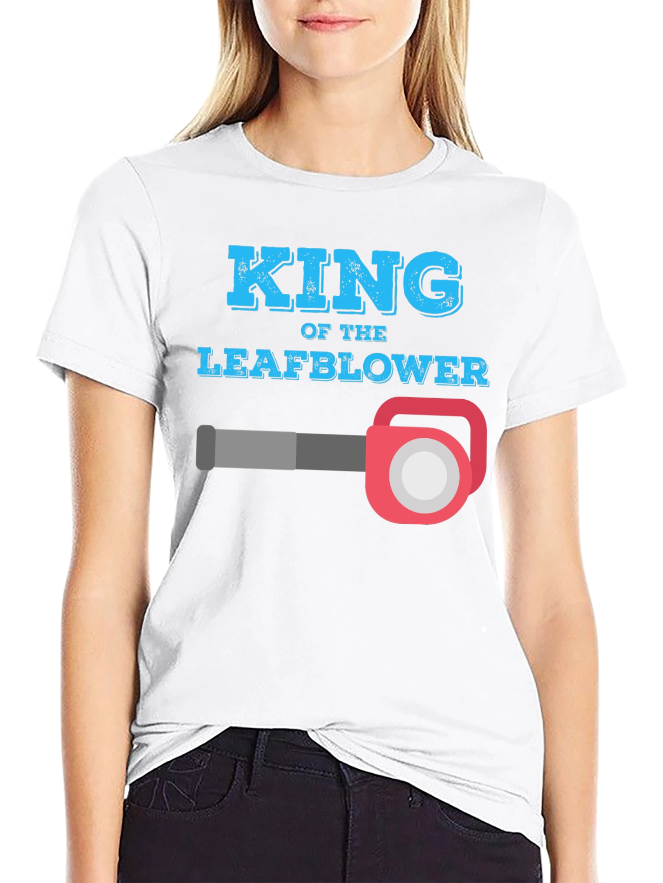 Black King of the Leaf Blower T-Shirt view 9