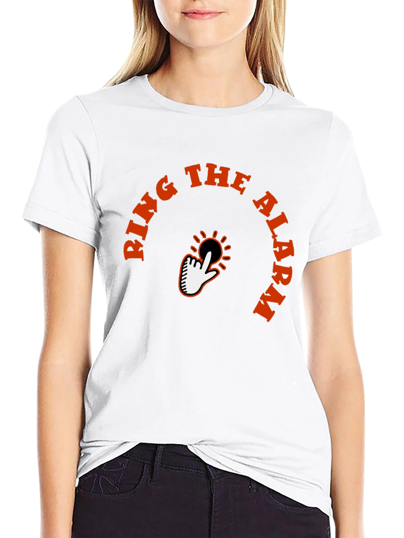 Black Ring the Alarm Graphic Tee - Trendy Comfort view 9