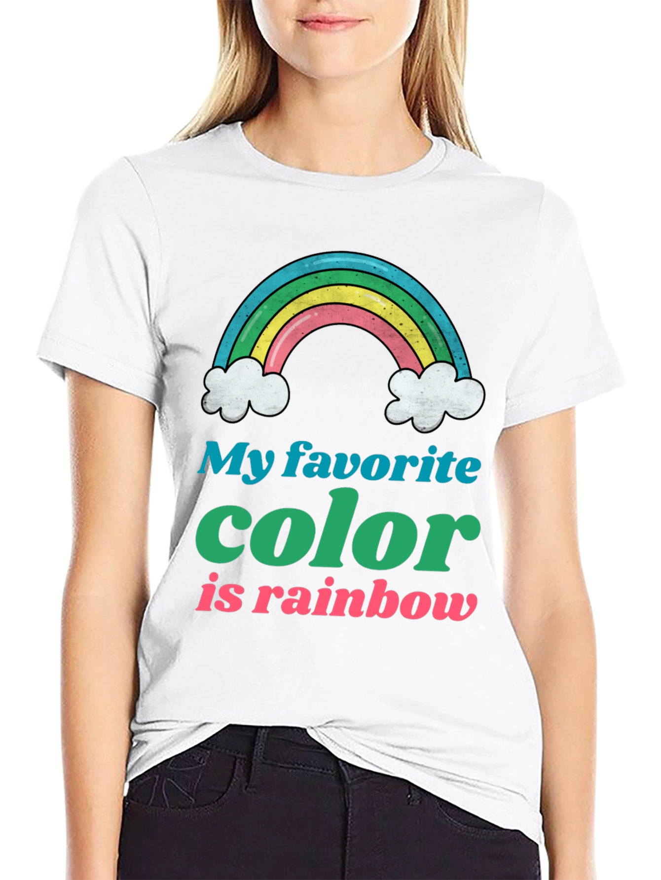 Black Rainbow Lover Graphic Tee view 9