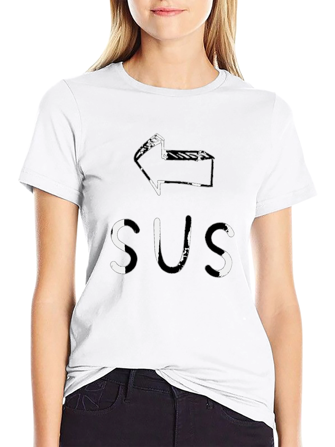 Black Sus Left Arrow T-Shirt view 9