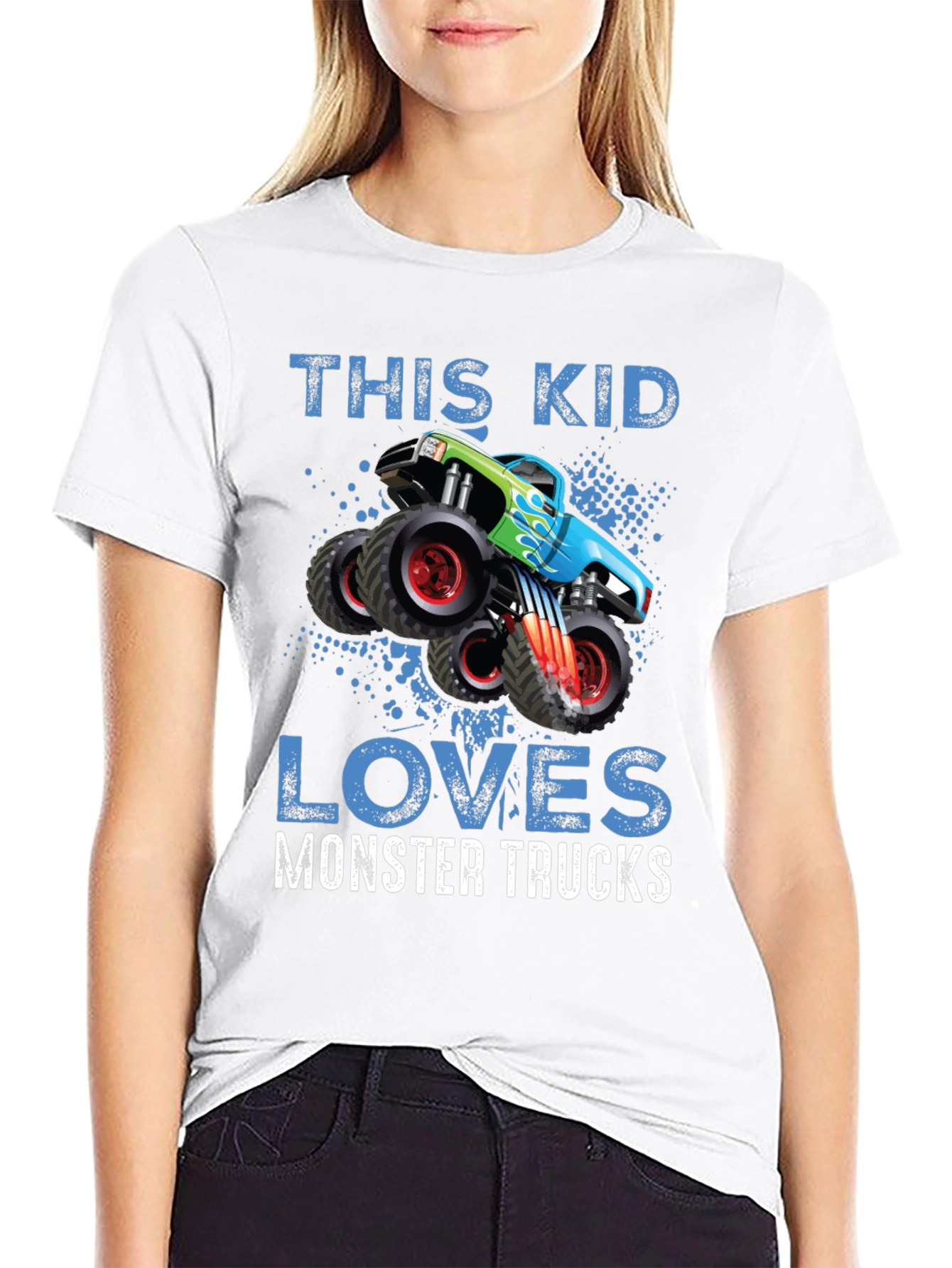 Black Monster Truck Lover T-Shirt - Kids view 9