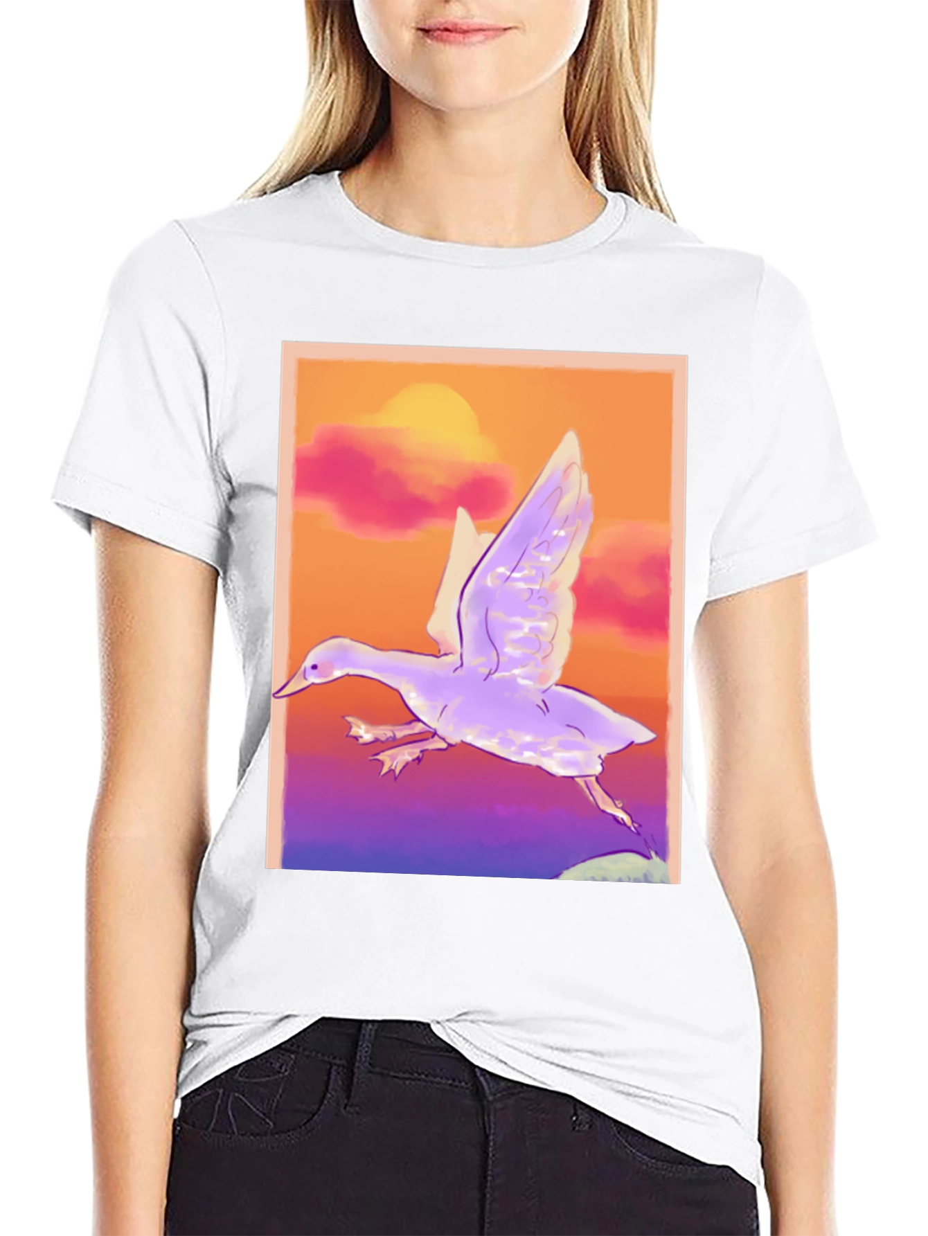 Black Flying Duck Graphic T-Shirt view 9