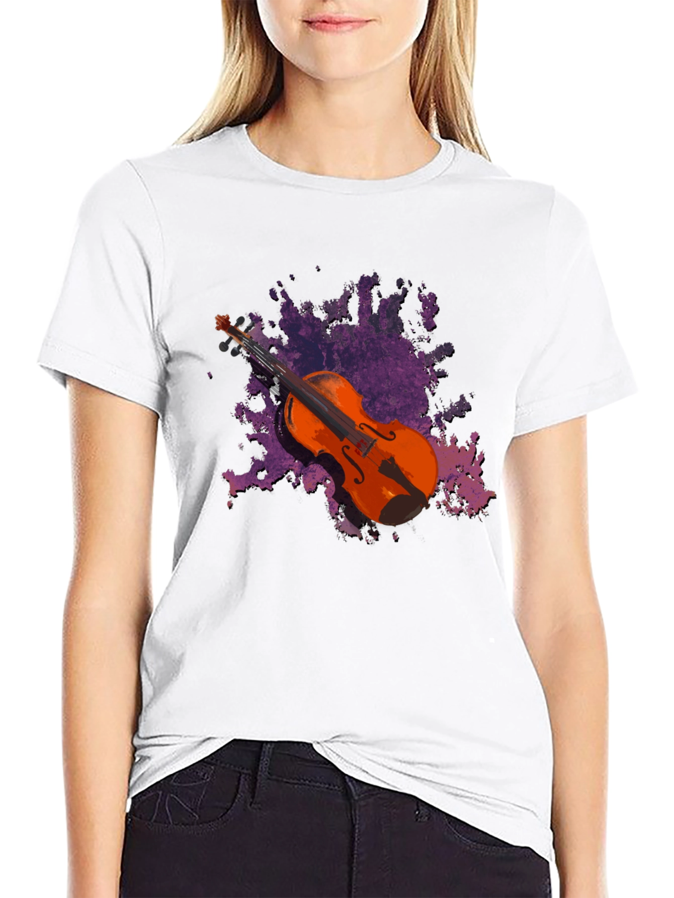 Black Violin Graphic Black T-Shirt - Music Lover Tee view 9