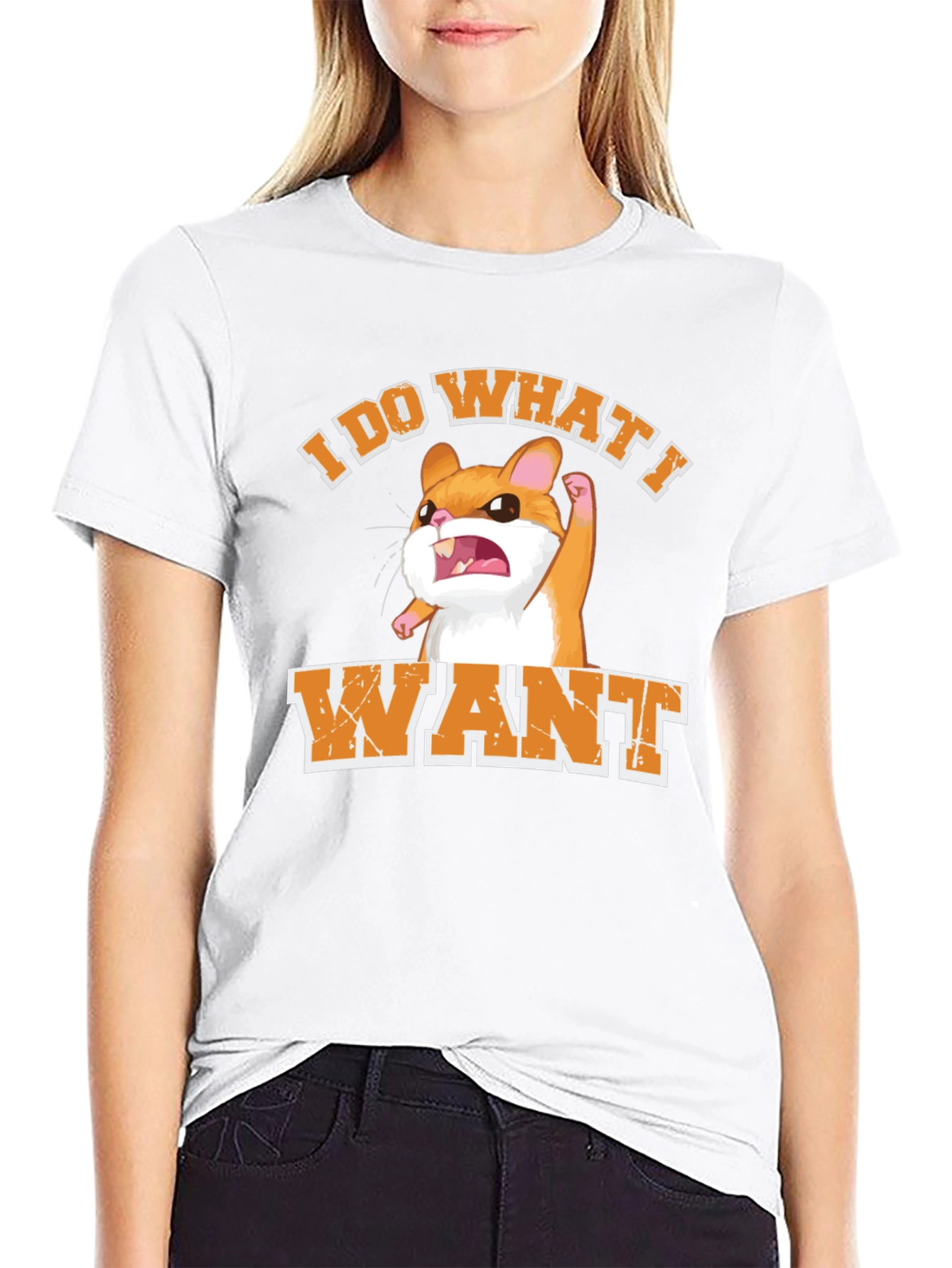 Black I Do What I Want Hamster Graphic T-Shirt view 9
