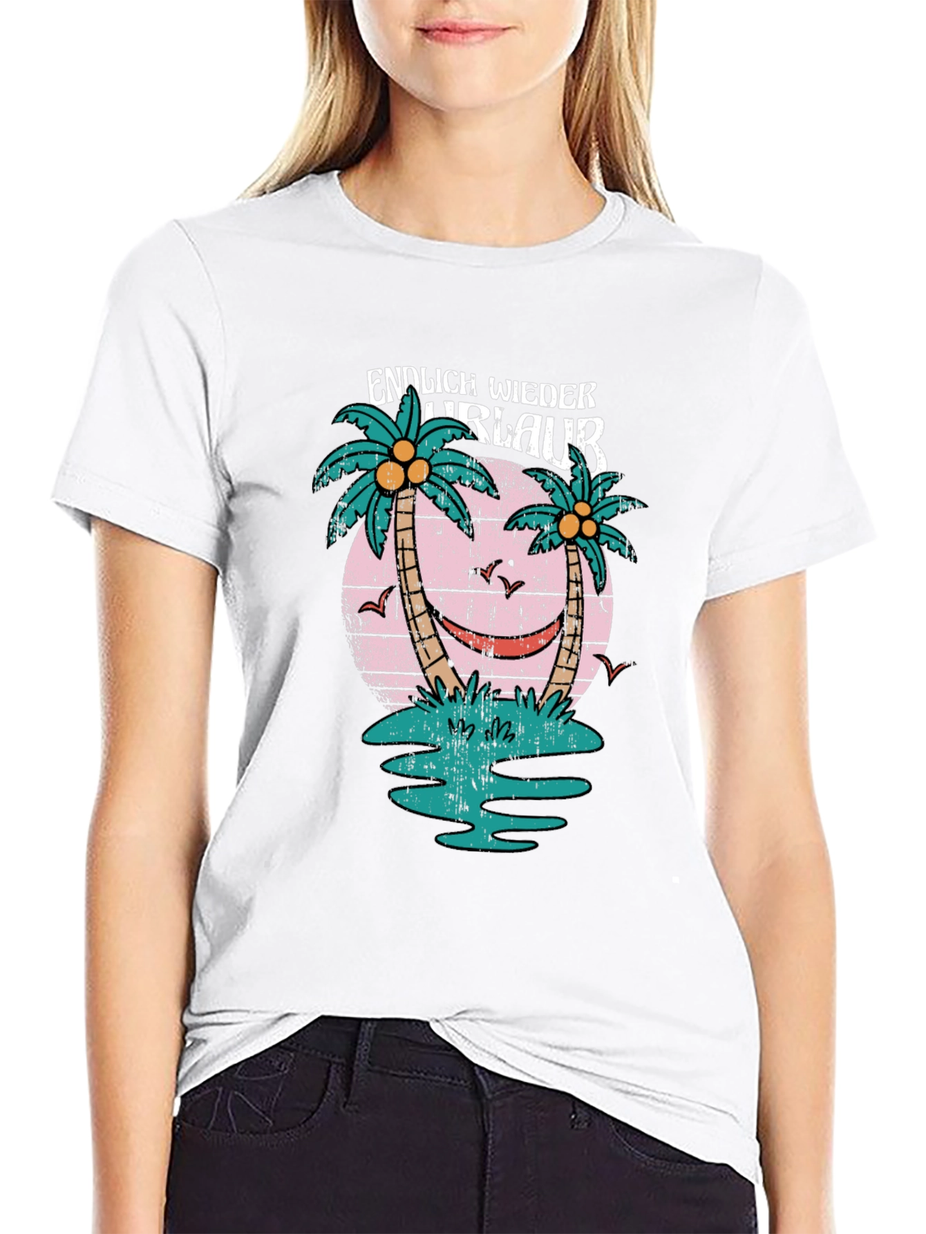 Black Relaxed Vacation Graphic Tee view 9