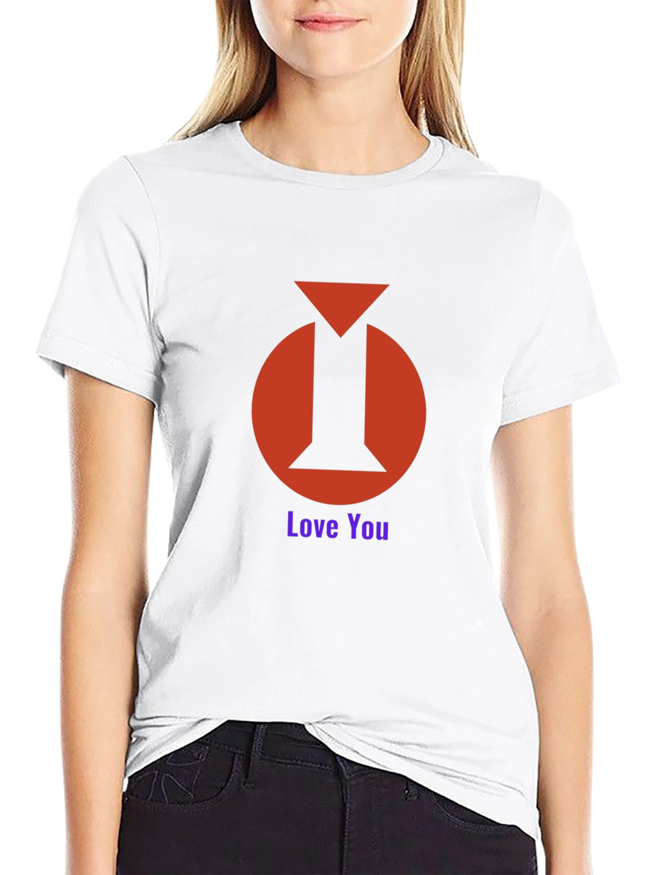 Black I Heart You Graphic Tee - Black Cotton Blend view 9