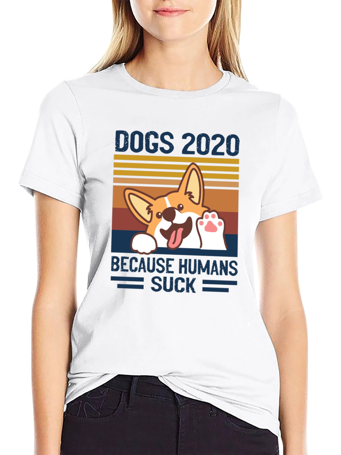 Black Dogs 2020 Graphic Tee - Because Humans Suck view 9