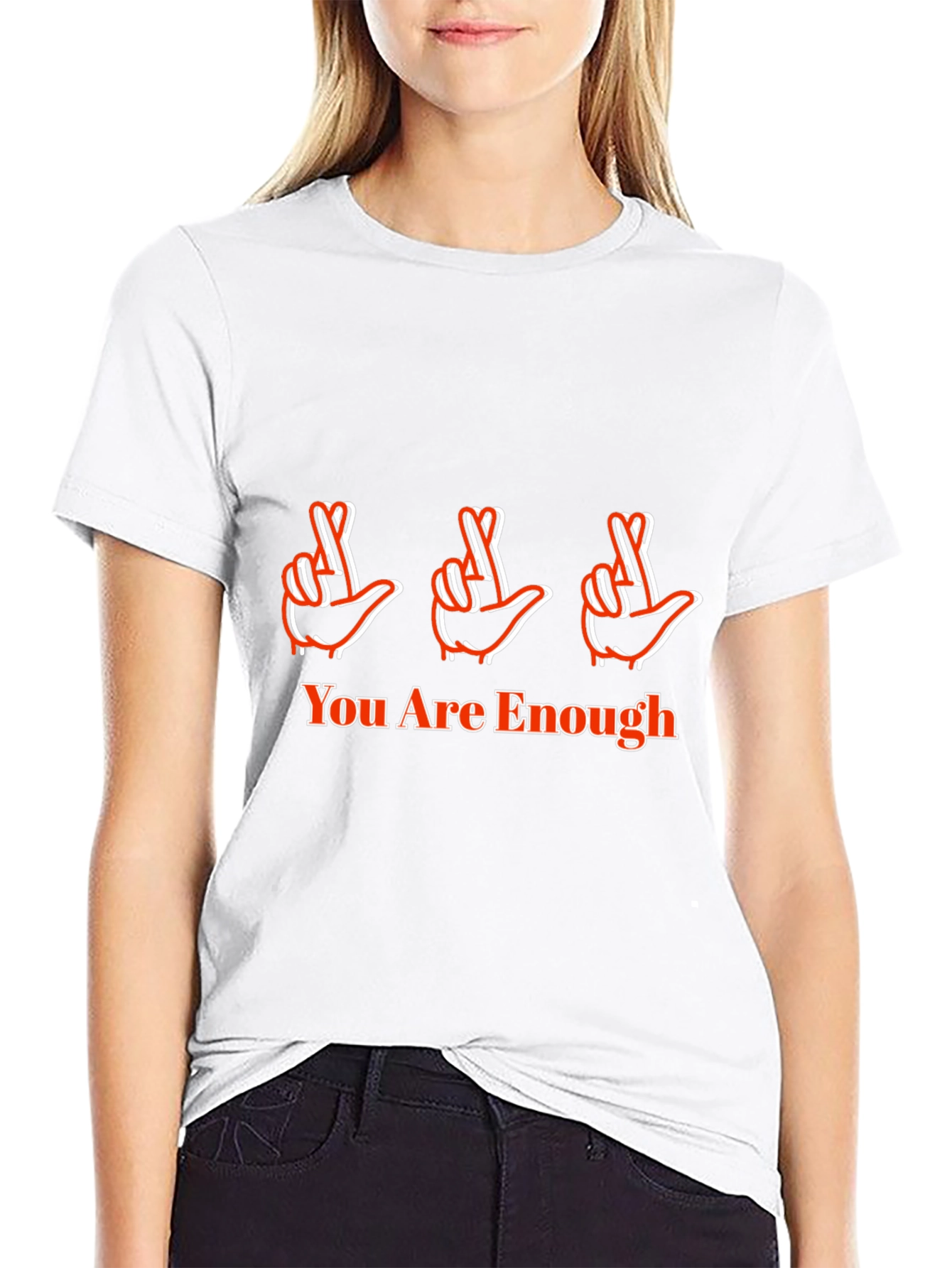 Black You Are Enough Graphic Tee view 9