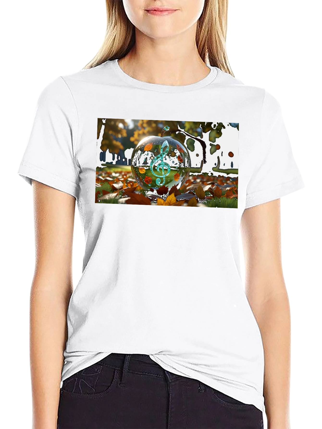 Black Musical Autumn T-Shirt - Unique Fall Design view 9
