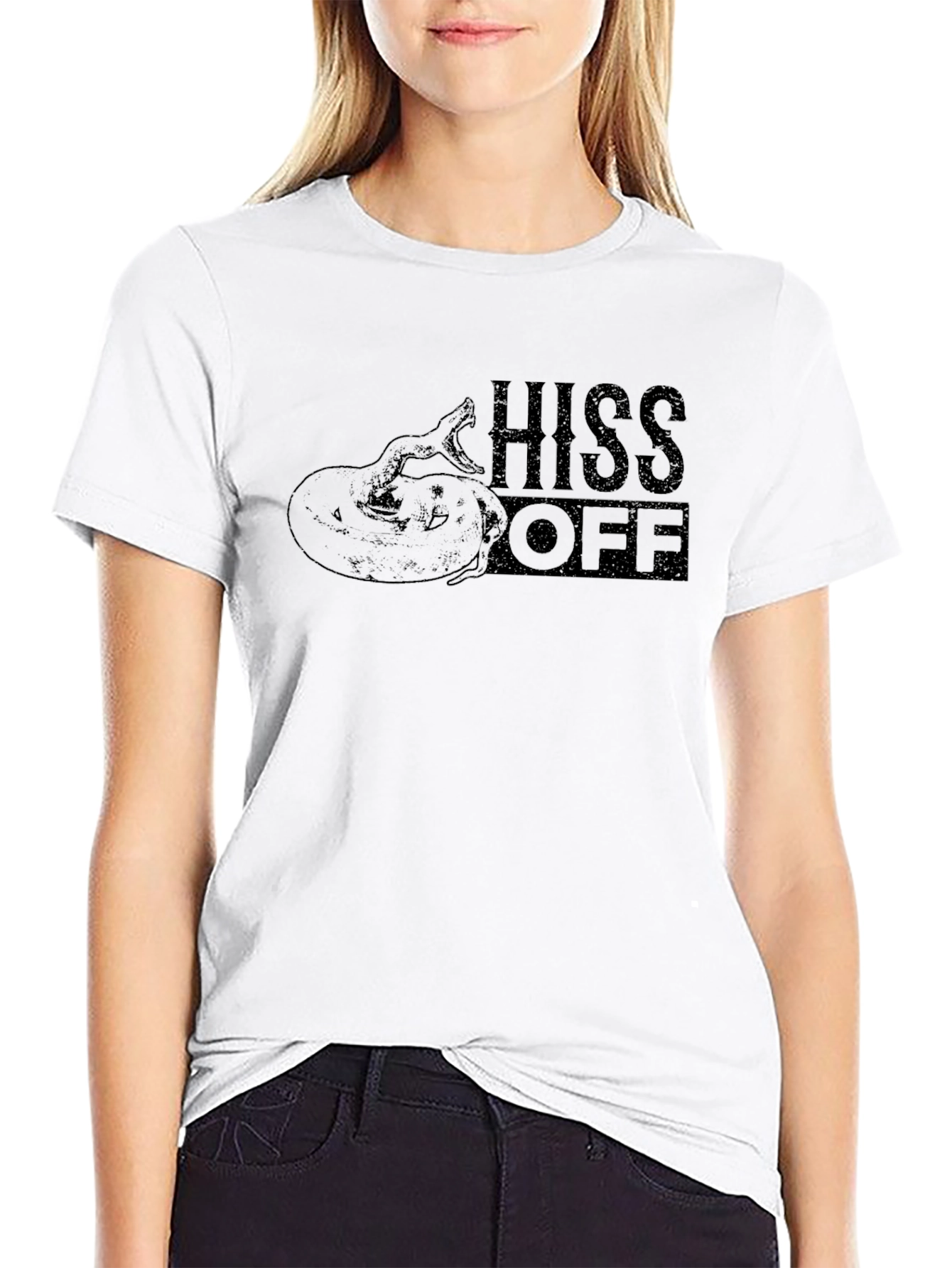 Black Hiss Off Snake Graphic Tee - Men's Black T-Shirt view 9