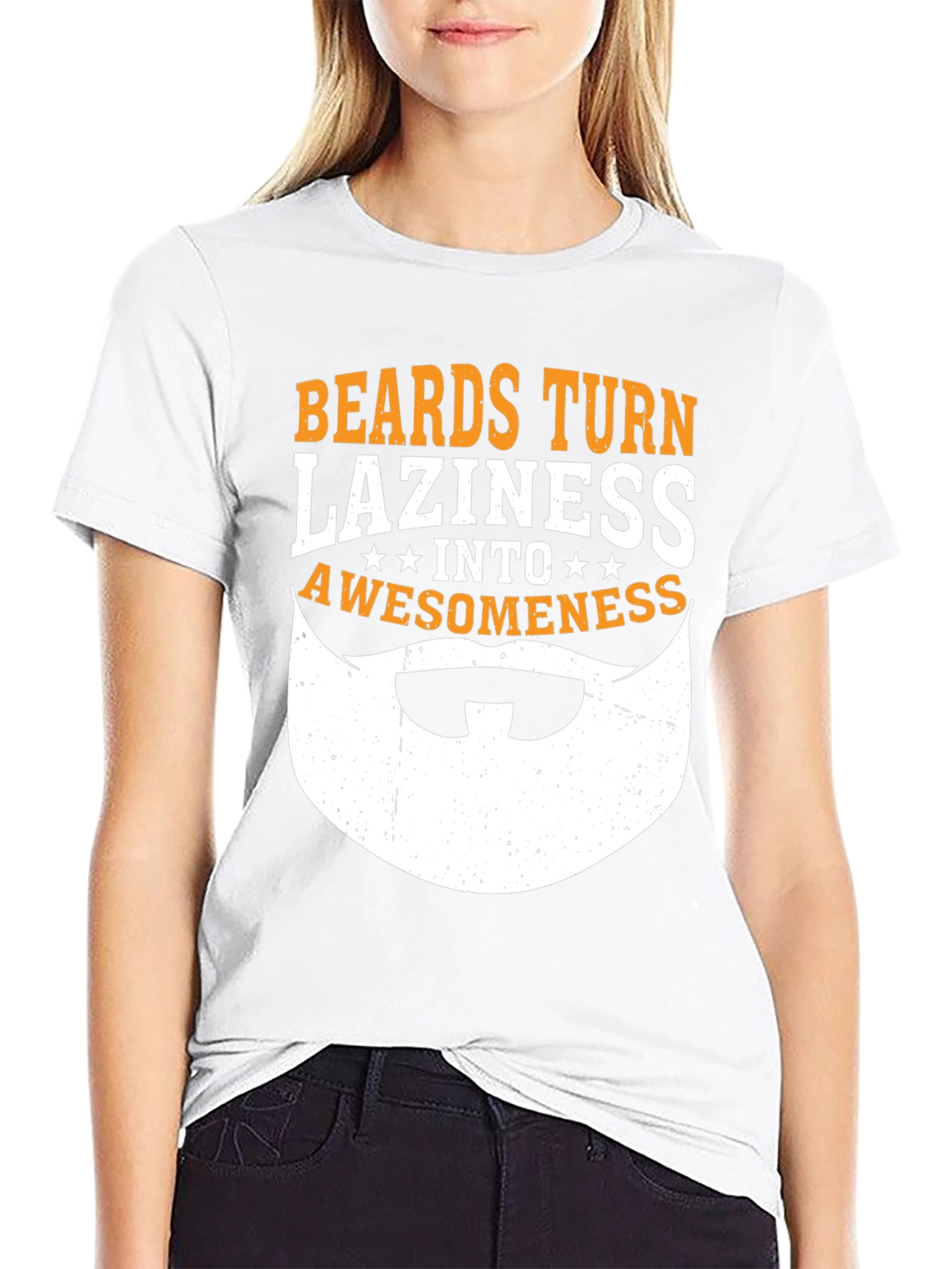 Black Beards Turn Laziness Into Awesomeness Funny Graphic T-Shirt view 9