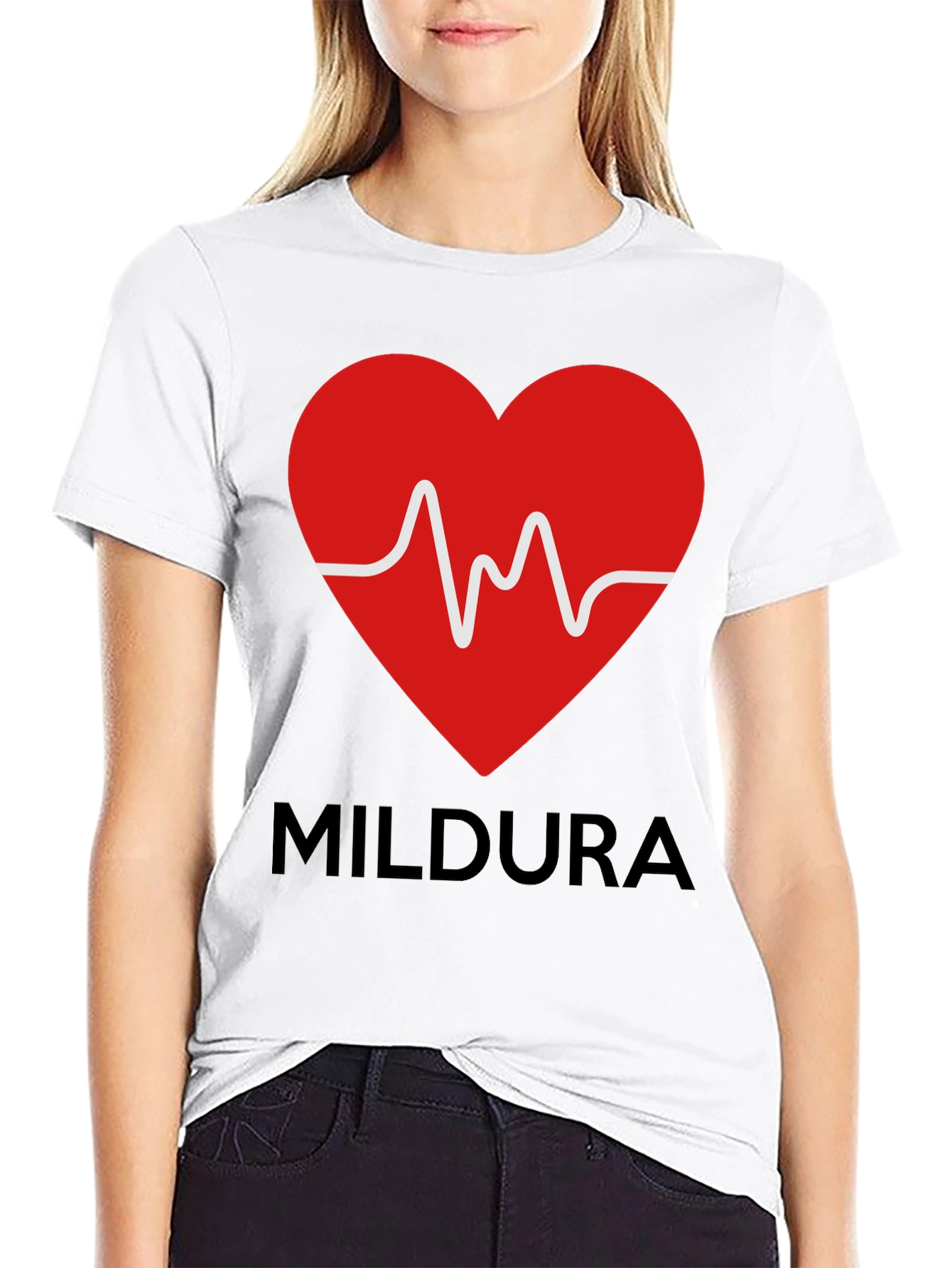 Black Mildura Heartbeat Graphic Tee - Black view 9