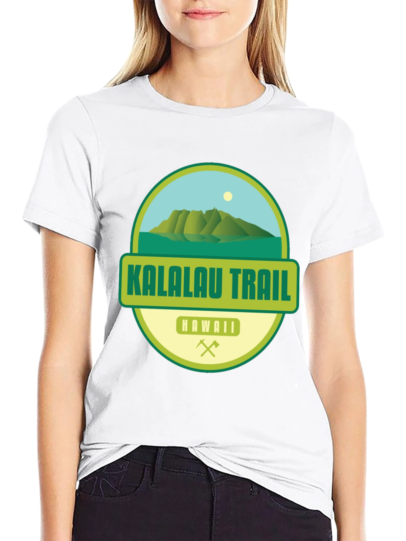 Black Kalalau Trail Hawaii Graphic T-Shirt view 9