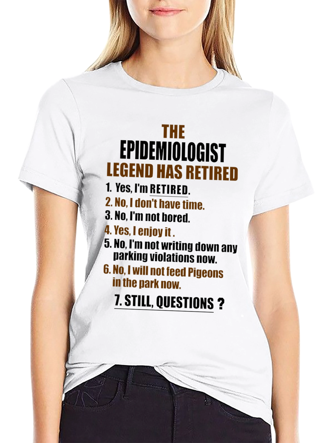 Black Retired Epidemiologist Legend Graphic T-Shirt view 9