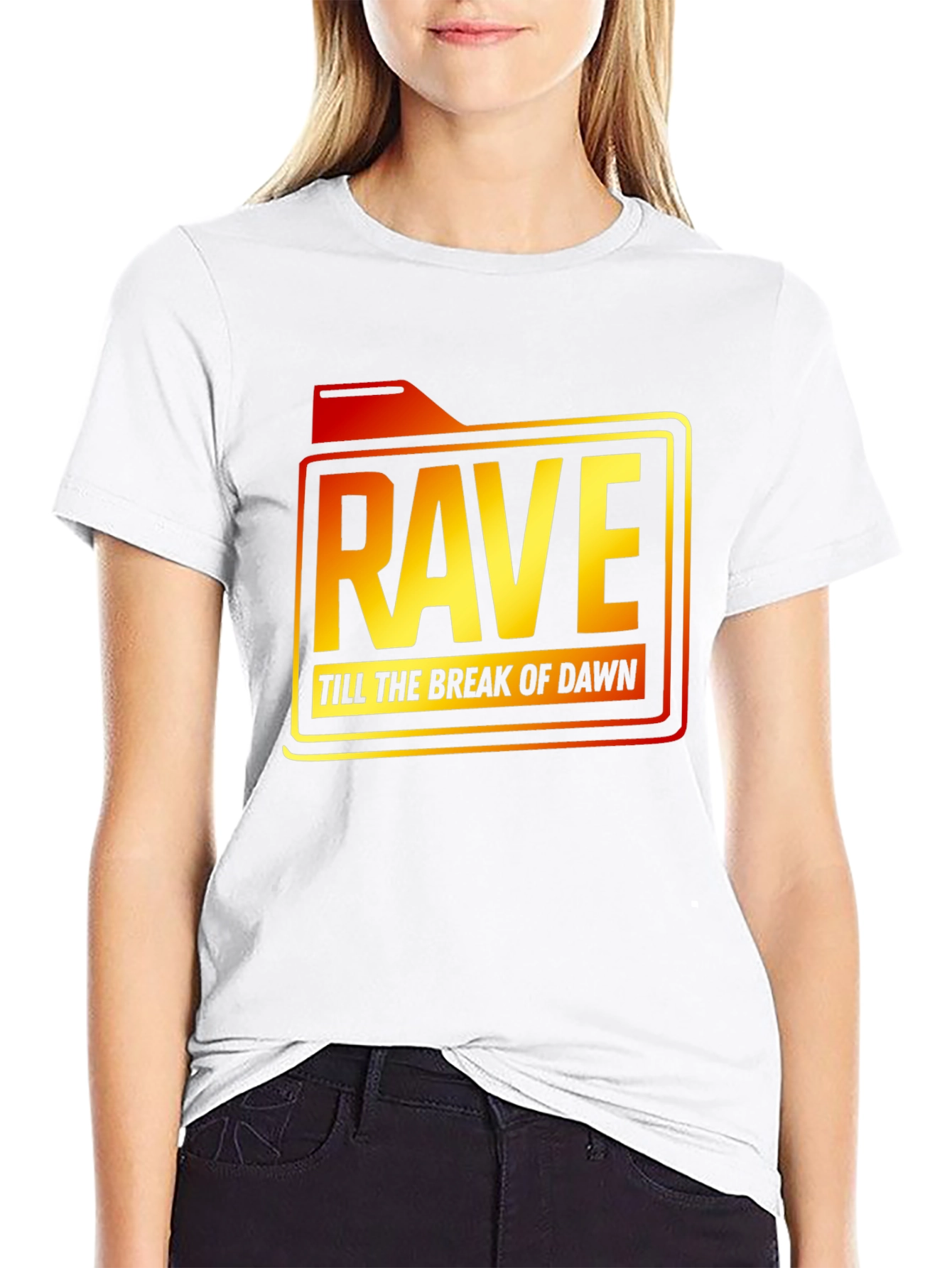 Black Rave Till Dawn Black Graphic Tee view 9