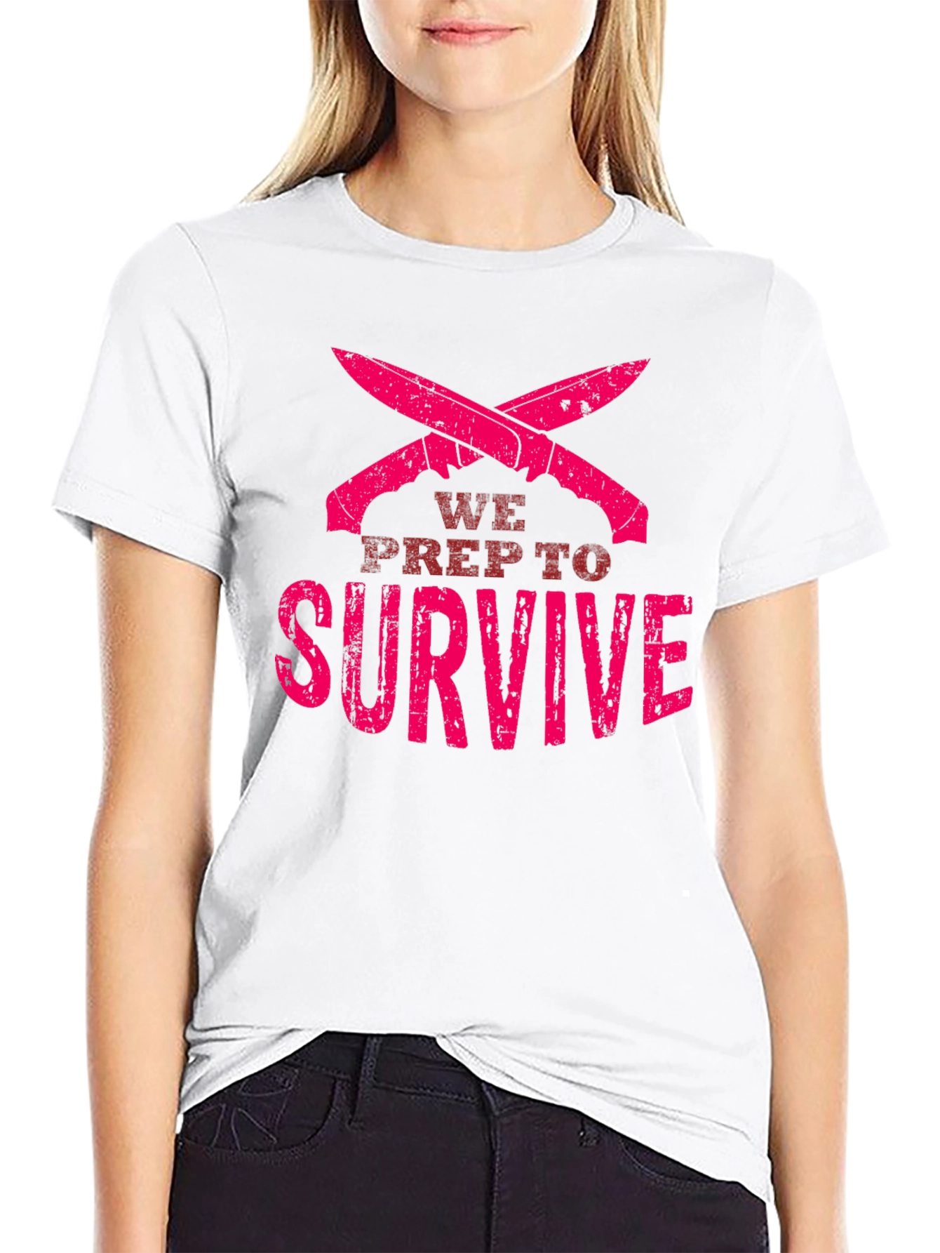 Black We Prep to Survive Graphic Tee view 9