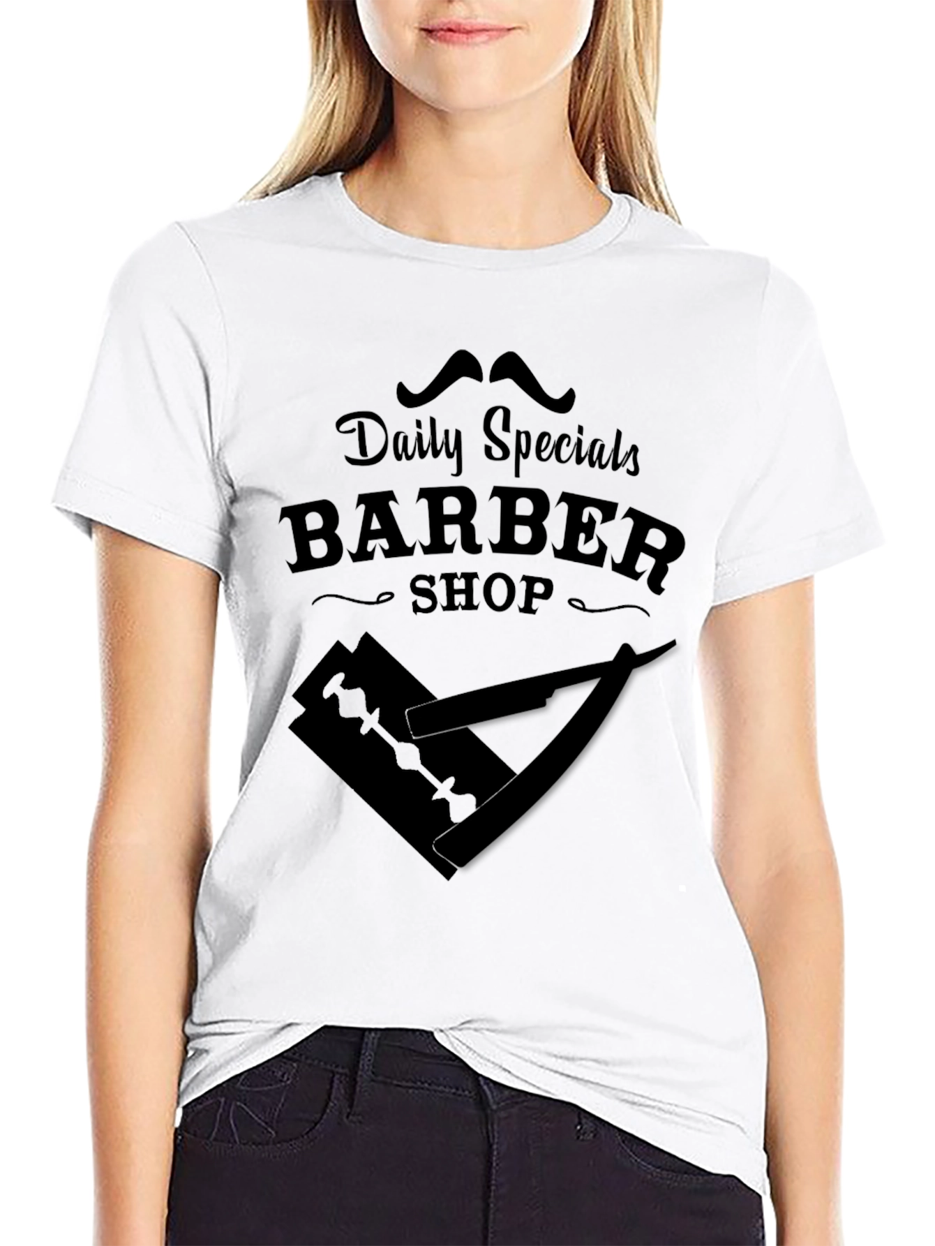 Barber Shop Daily Specials Graphic T-Shirt - Black - 9
