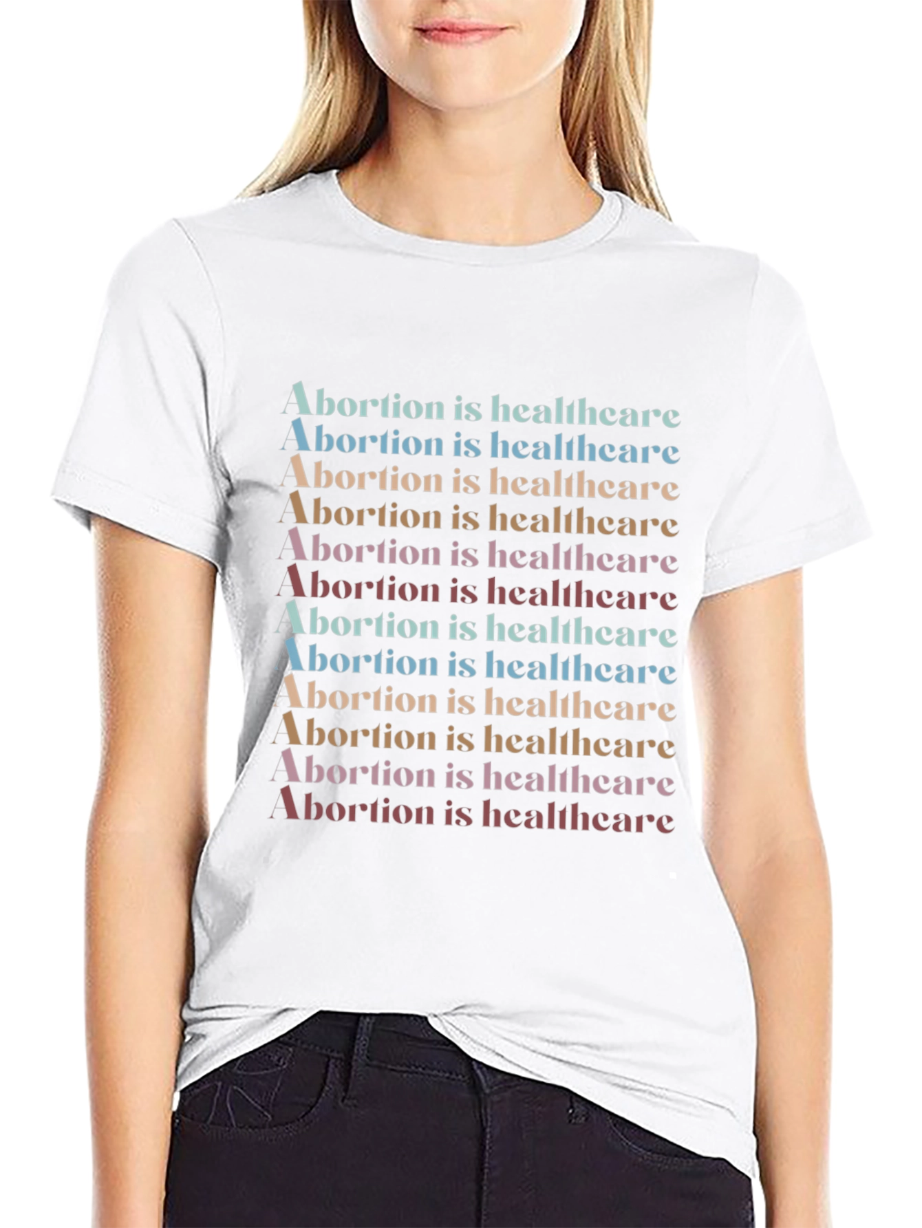 Black Abortion is Healthcare Graphic Tee - Pro Choice T-Shirt view 9