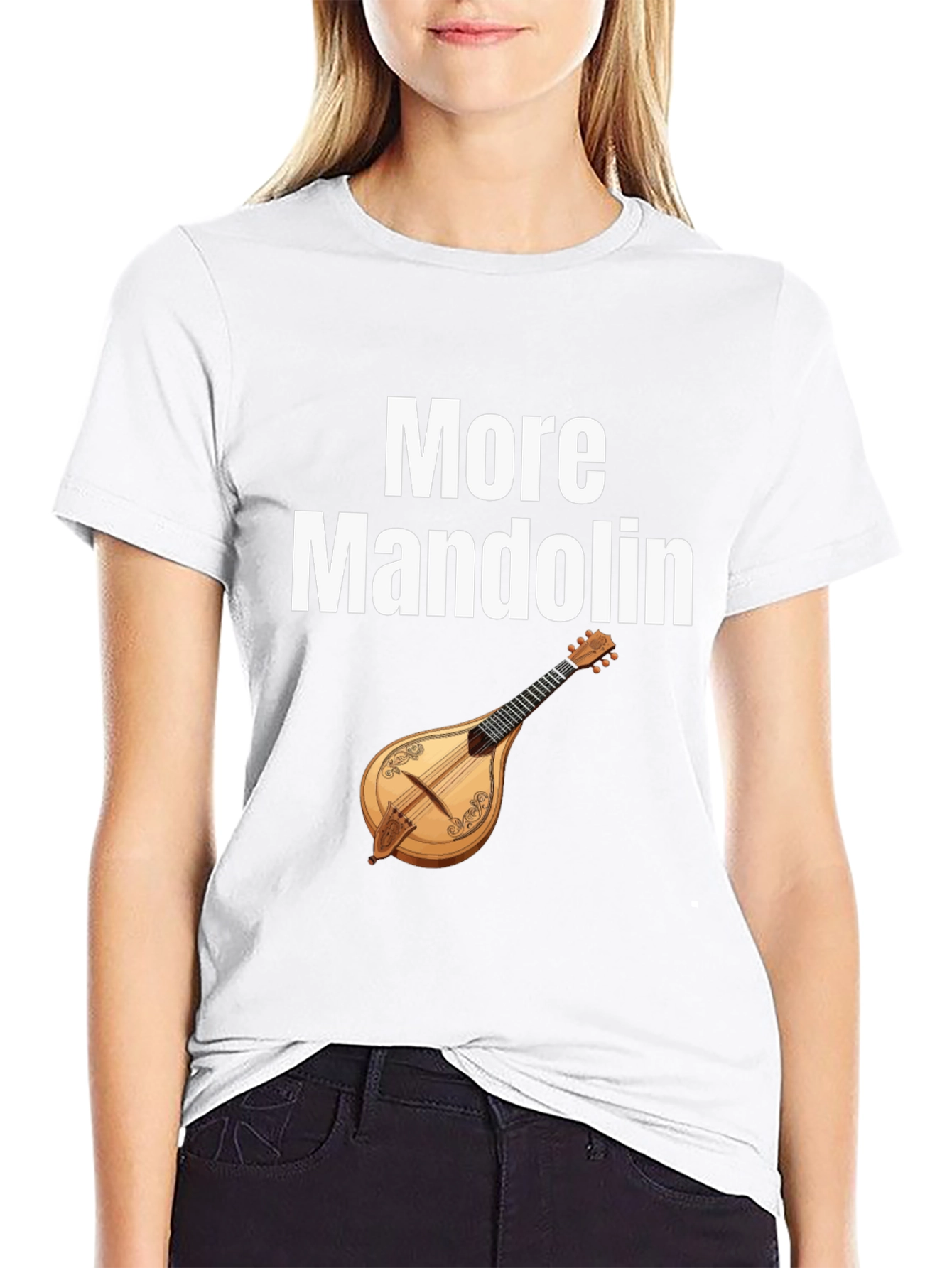 Black More Mandolin T-Shirt: Music Lover's Tee view 9