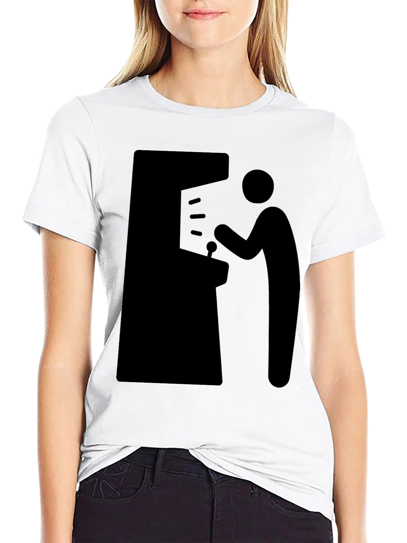 Black Arcade Gamer T-Shirt - Classic Retro Gaming Style view 9