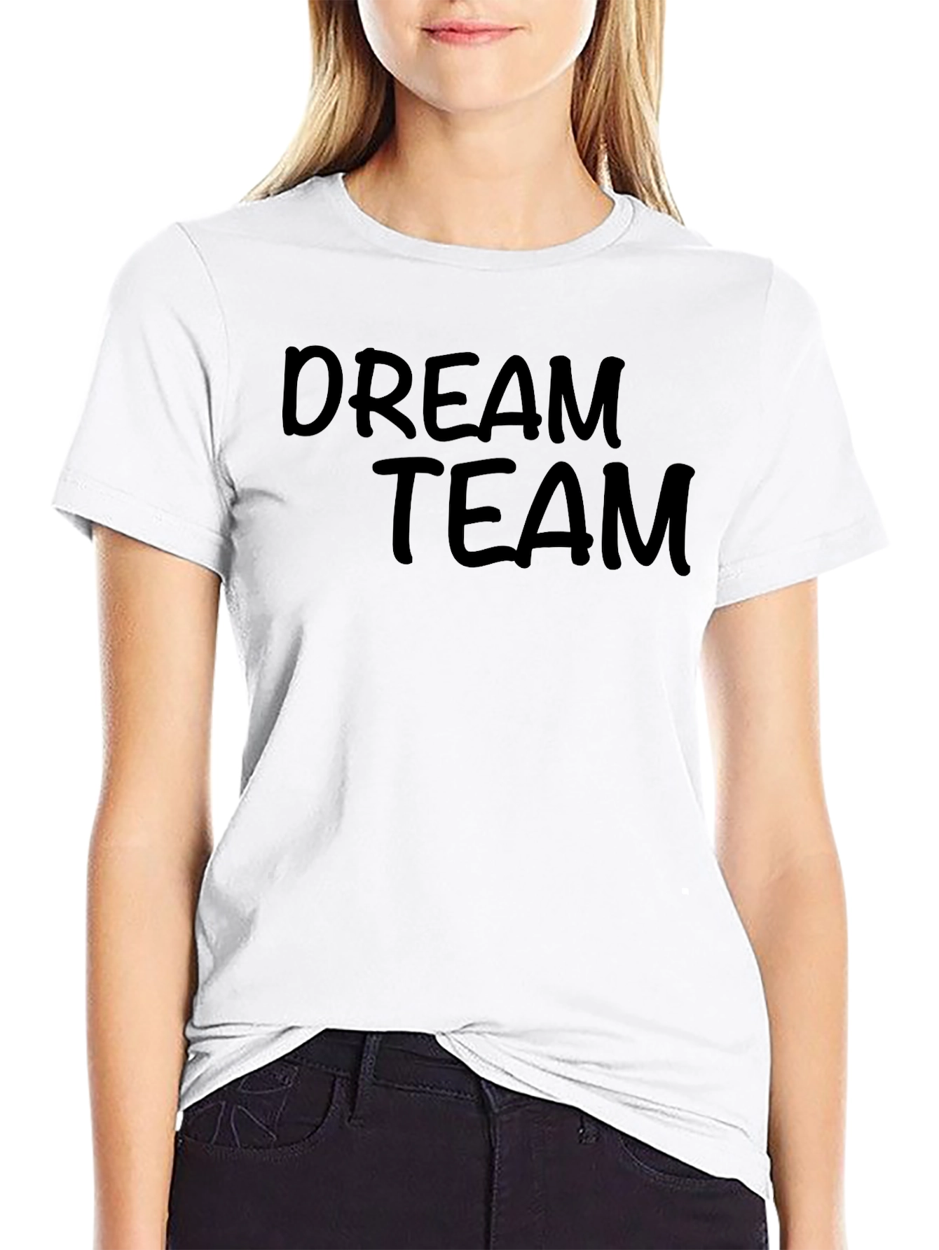Black Dream Team Black Cotton Graphic Tee view 9