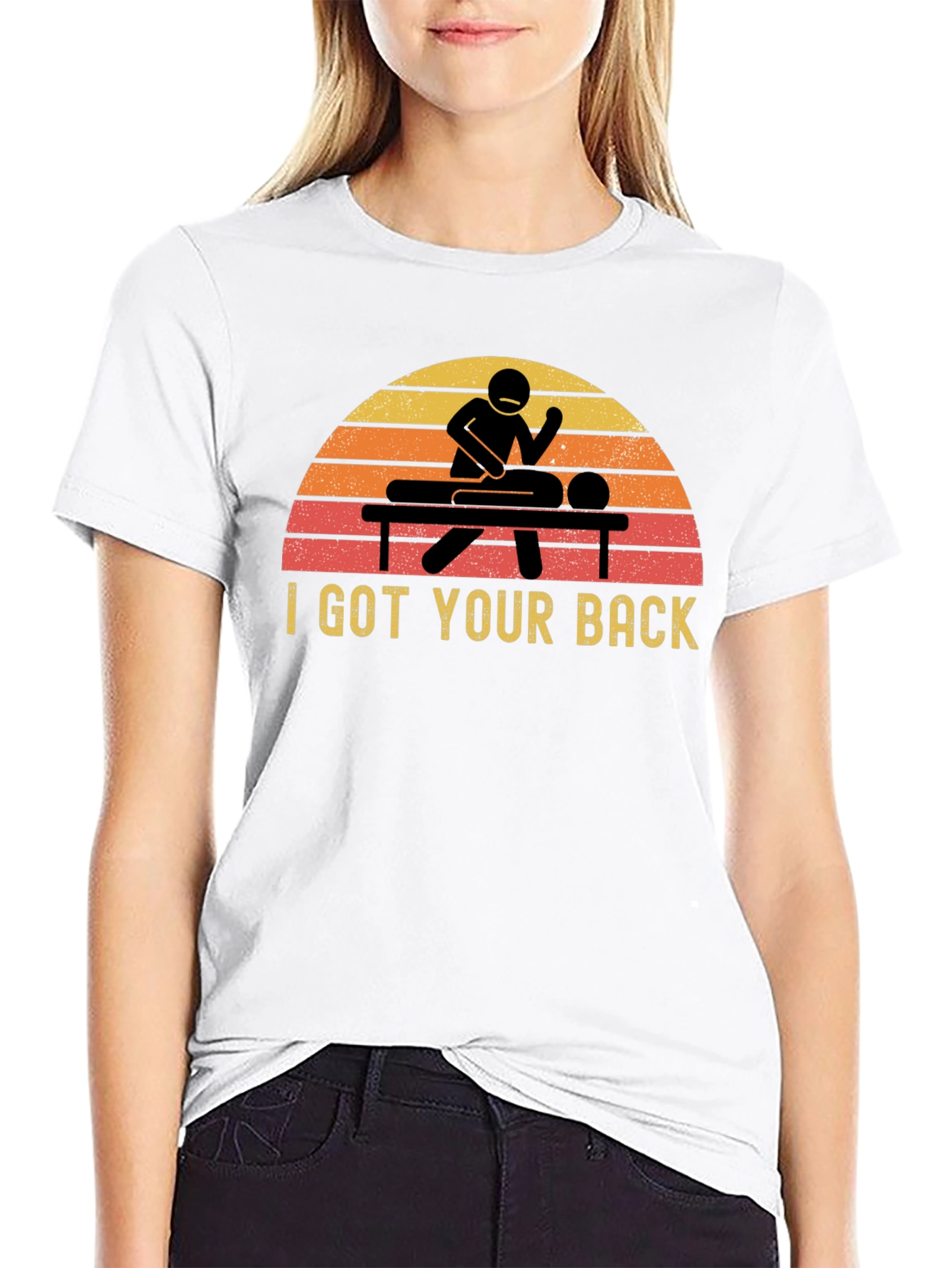 Black I Got Your Back Massage Therapist T-Shirt view 9