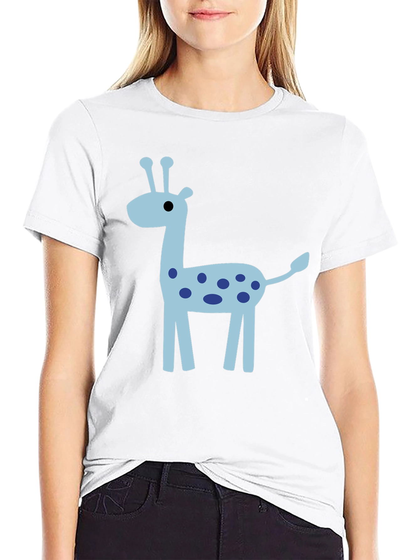 Black Giraffe Graphic Tee - Fun Novelty T-Shirt view 9