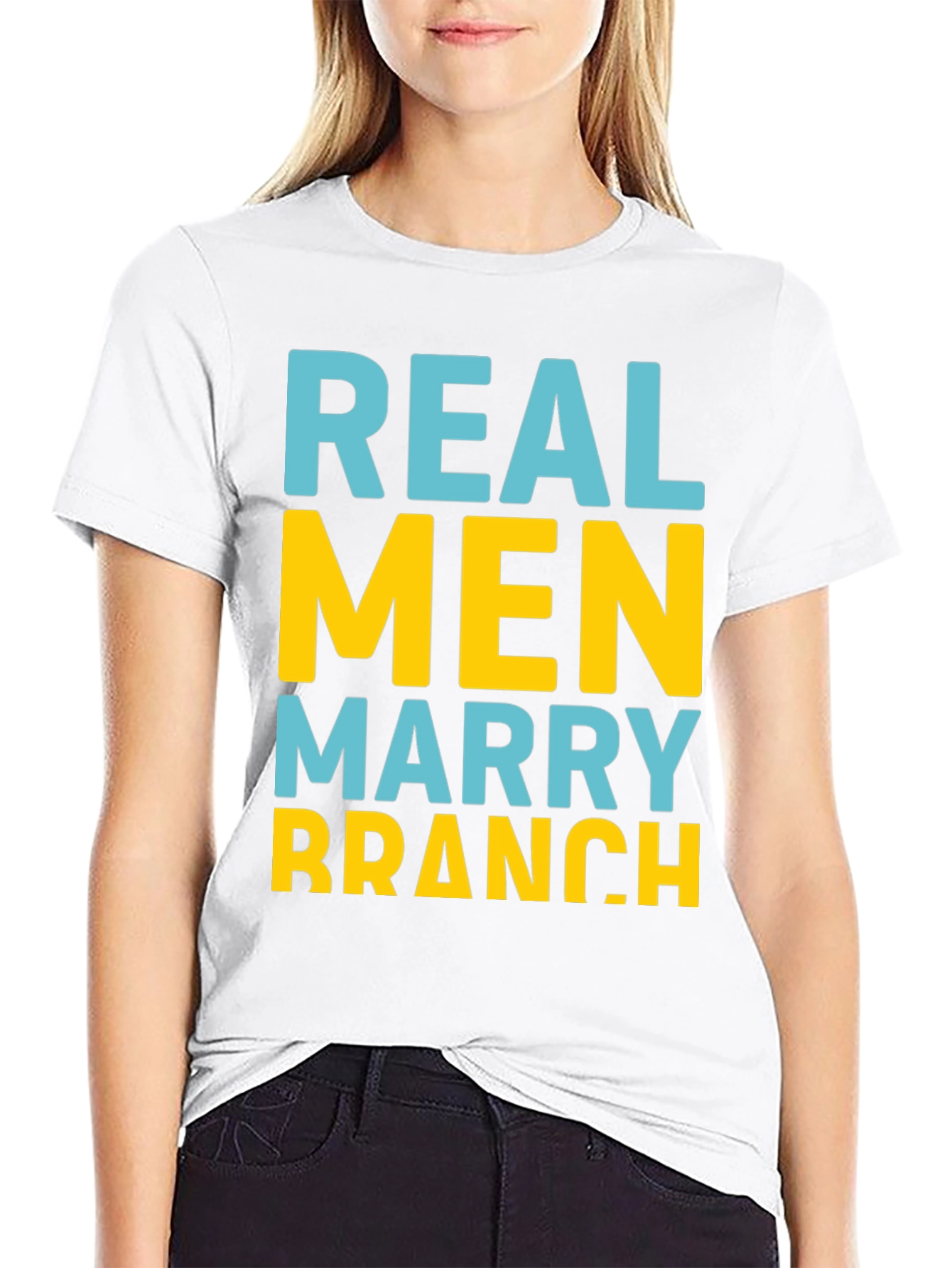 Black Real Men Marry Branch T-Shirt view 9