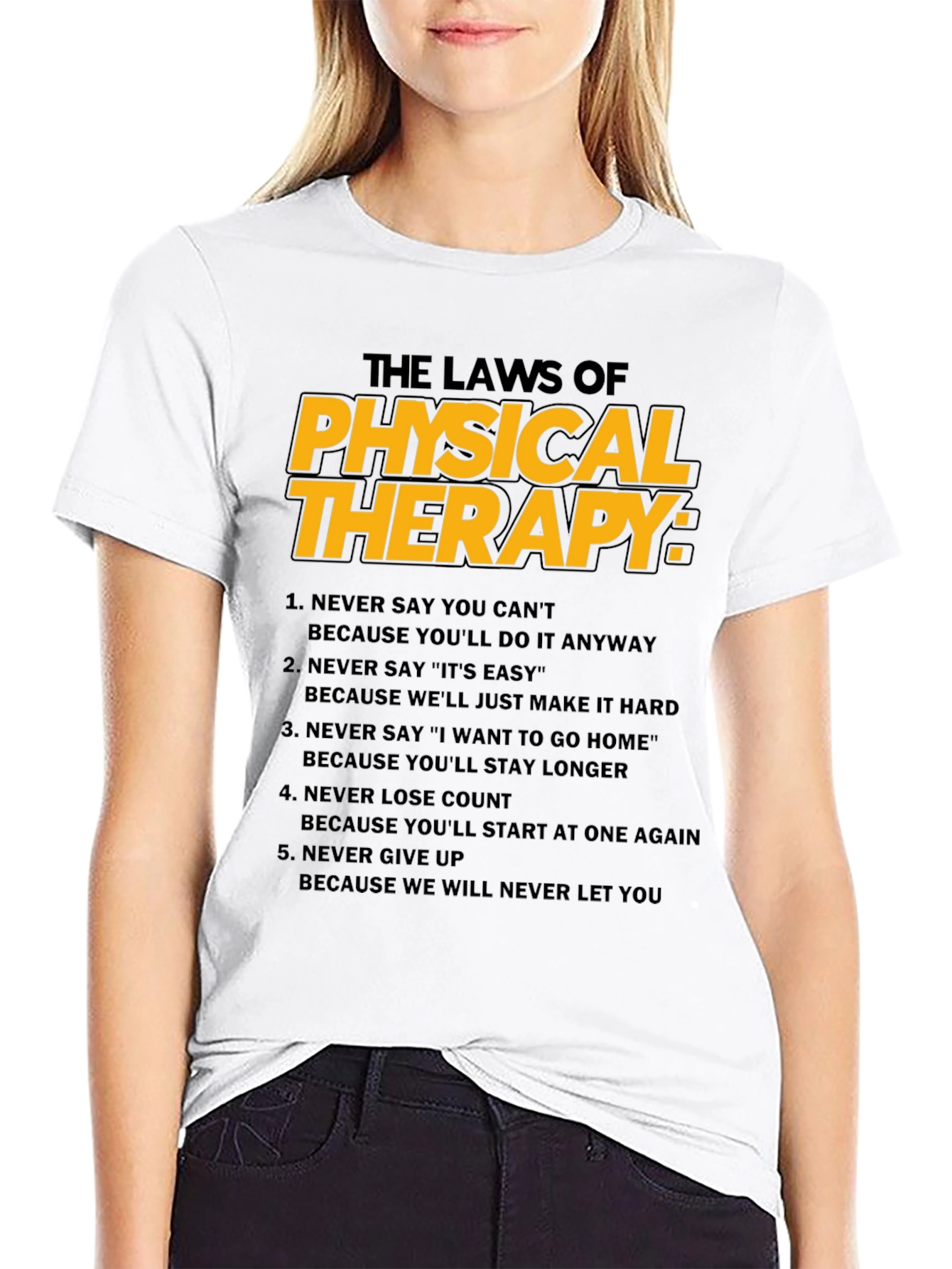 Black The Laws of Physical Therapy T-Shirt view 9