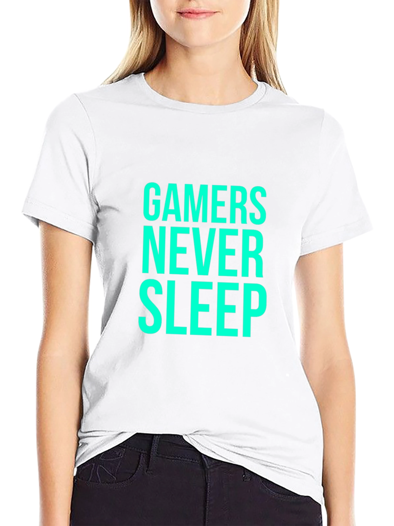 Black Gamers Never Sleep Graphic Tee view 9