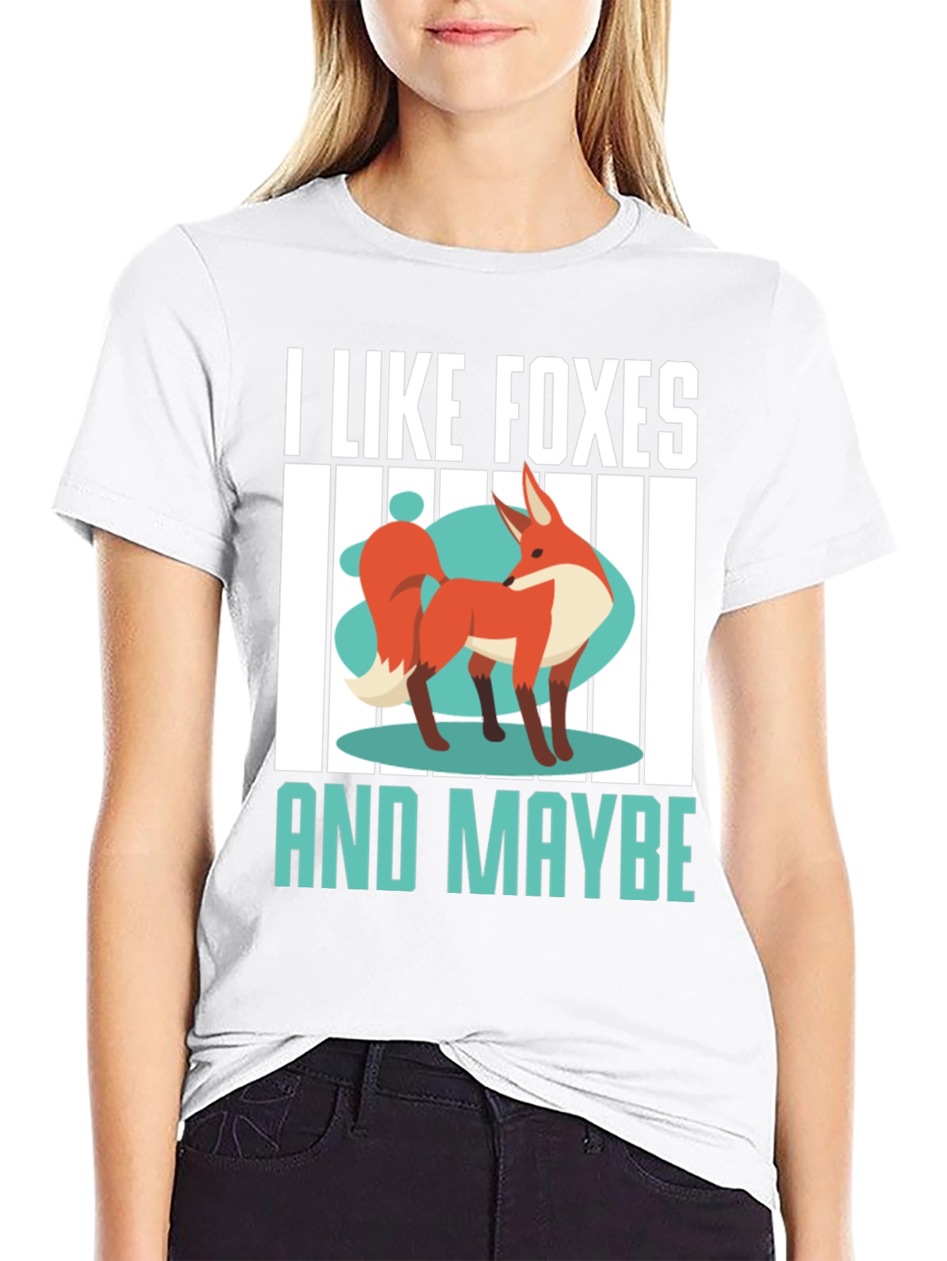 Black I Like Foxes And Maybe T-Shirt view 9