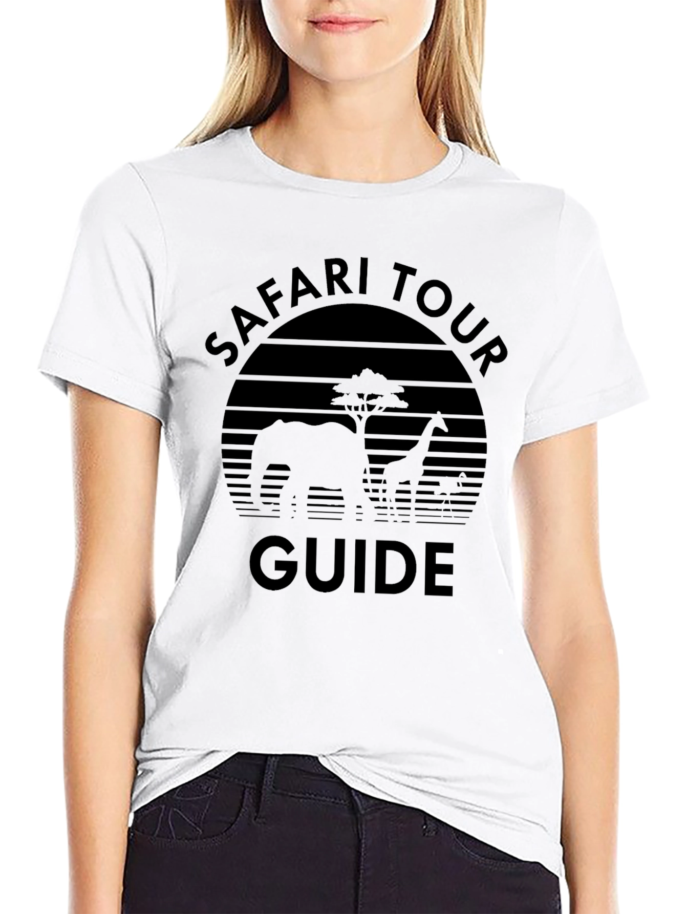 Black Safari Tour Guide Black T-Shirt view 9