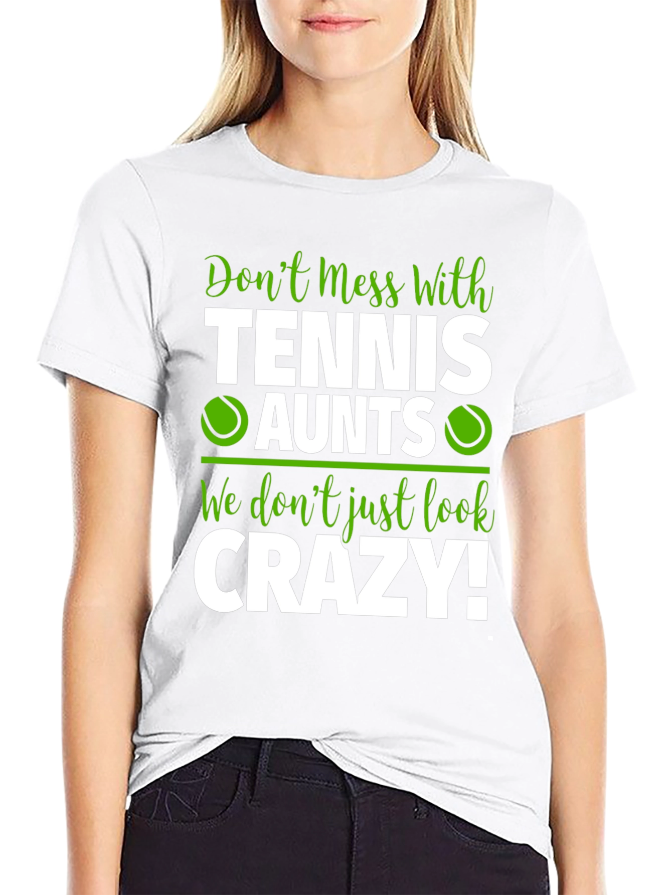 Black Tennis Aunts Graphic Tee - Don't Mess With Us! view 9